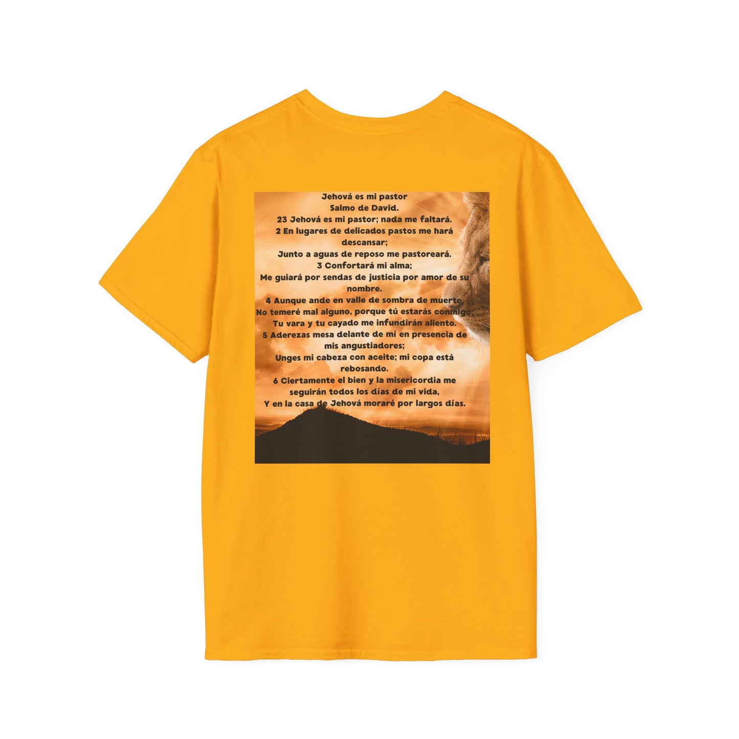 SALMOS 23 Inspirational Unisex T-Shirt with Psalm 23 Design, Motivational Gift for Friends, Faith-Based Apparel, Religious Shirt, Casual Wear
