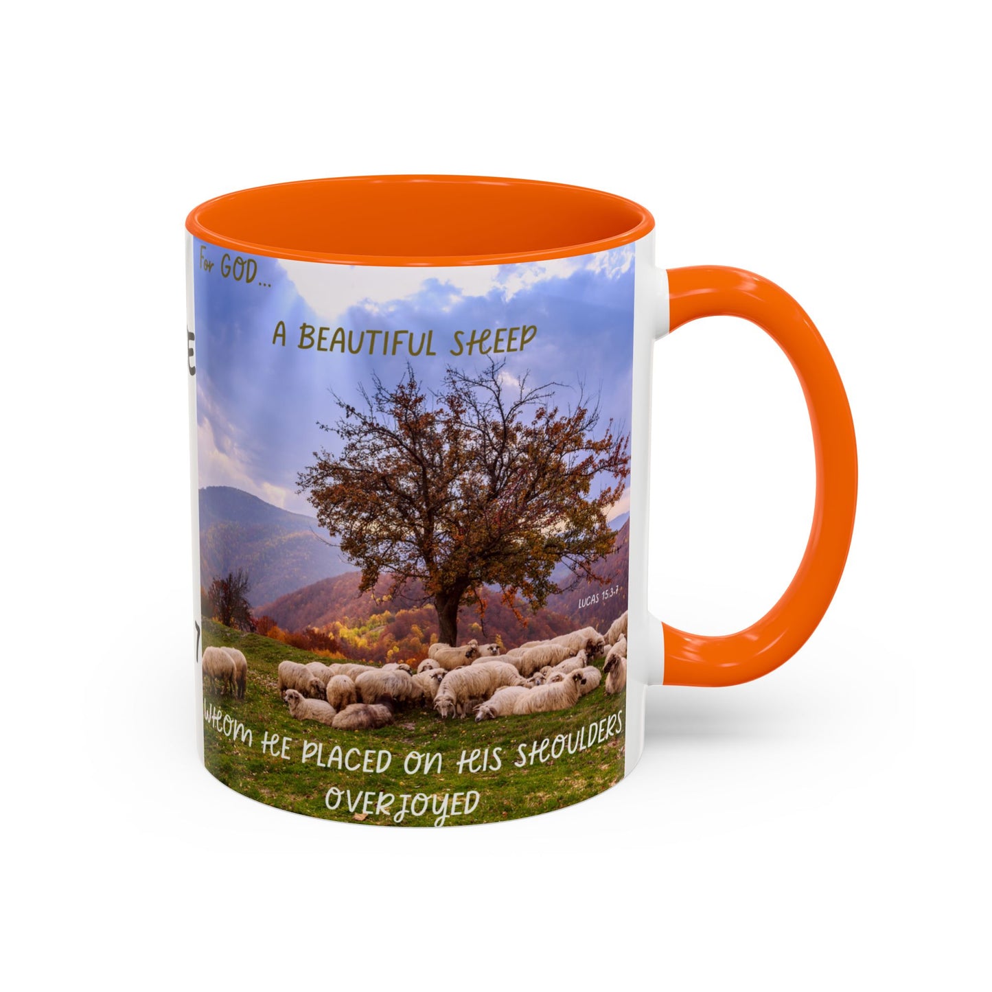 BLACK SHEEP Beautiful Sheep Coffee Mug, Inspirational Luke 15:3-7 Mug, Nature Lover Gift, Faith-Based Beverage Cup, Unique Farmhouse Decor