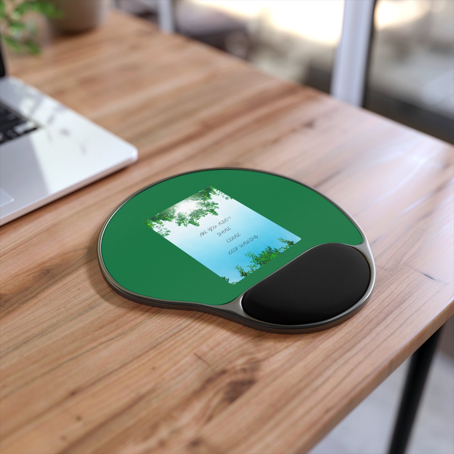 ARE YOU ALIVE Comforting Mouse Pad with Wrist Rest | Inspirational Desk Accessory for Home Office, Gifts, Motivational Decor, Ergonomic Support