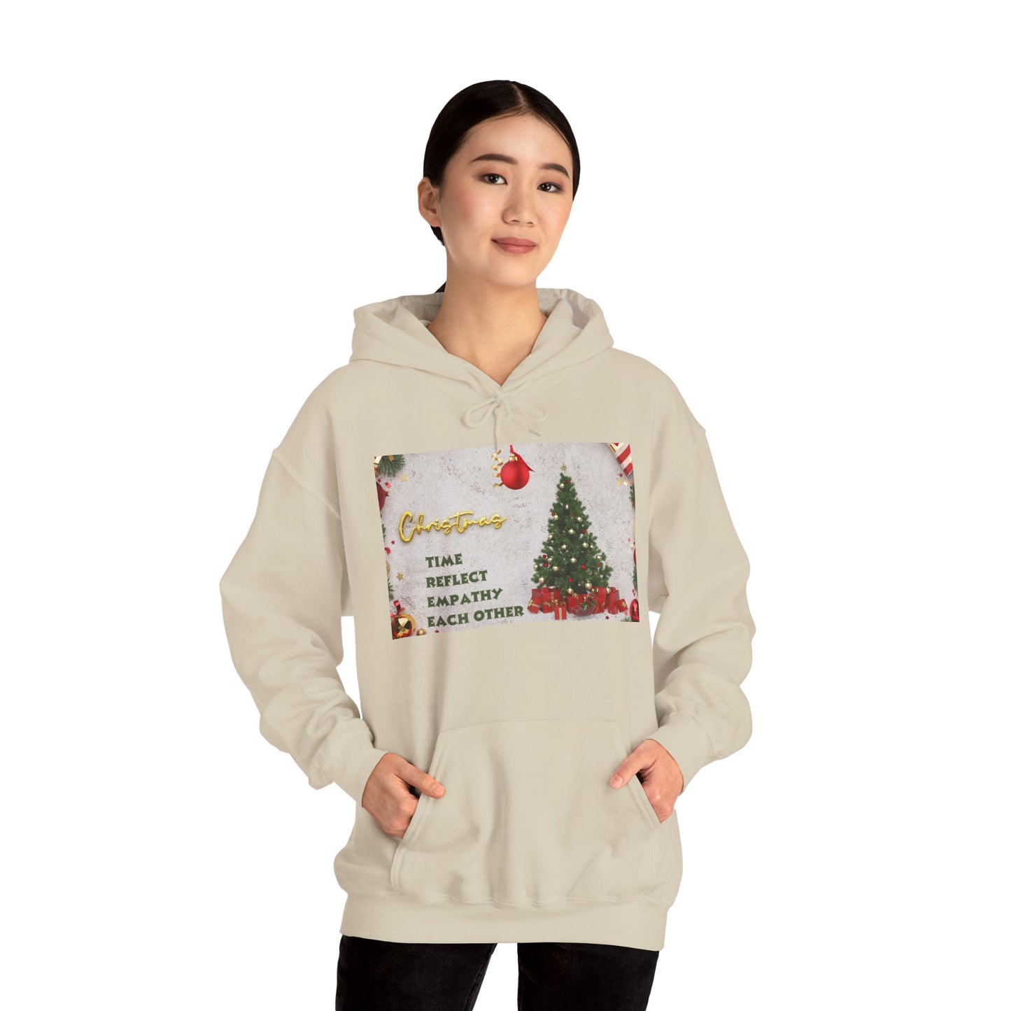 Christmas Vibe Hoodie, Festive Sweatshirt for Holiday Celebrations, Cozy Gift for Friends and Family, Unisex Winter Wear, Reflect Empathy
