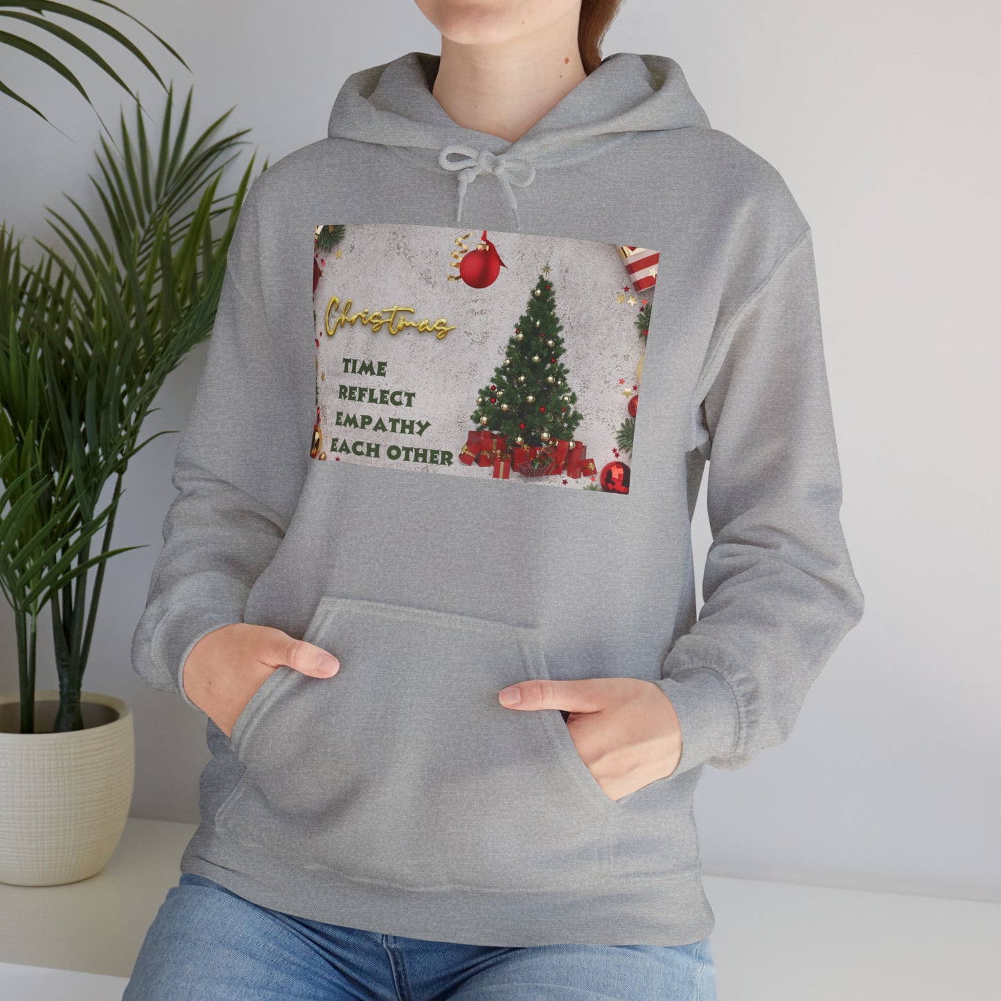Christmas Vibe Hoodie, Festive Sweatshirt for Holiday Celebrations, Cozy Gift for Friends and Family, Unisex Winter Wear, Reflect Empathy