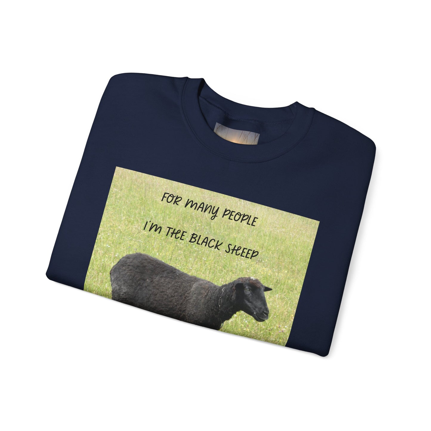 Black Sheep Crewneck Sweatshirt, Funny Gift for Introverts, Cozy Unisex Sweatshirt, Perfect for Casual Wear, Unique Gift Idea