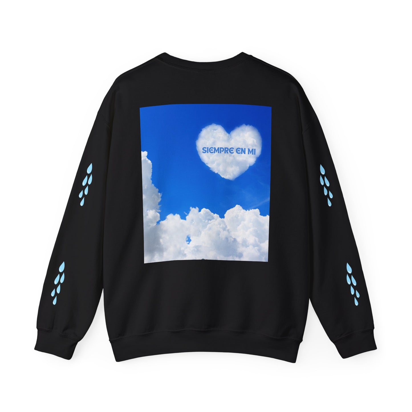 TE MANDO BESOS Heavenly Love Sweatshirt, Spiritual Crewneck, Angelic Gift, Cloud Art Pullover, Heartfelt Comfort Wear, Perfect for Love Celebrations