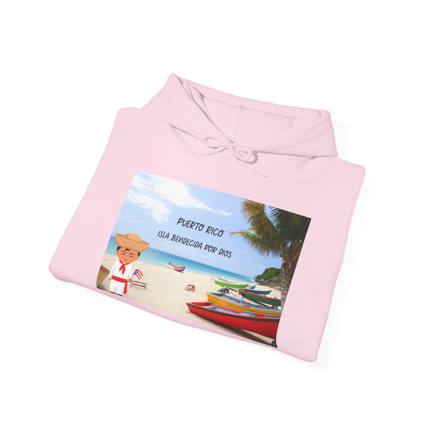 Puerto Rico Love Hooded Sweatshirt, Beach Vibes Sweatshirt, Unisex Vacation Hoodie, Island Life Apparel, Tropical Gift for Travelers