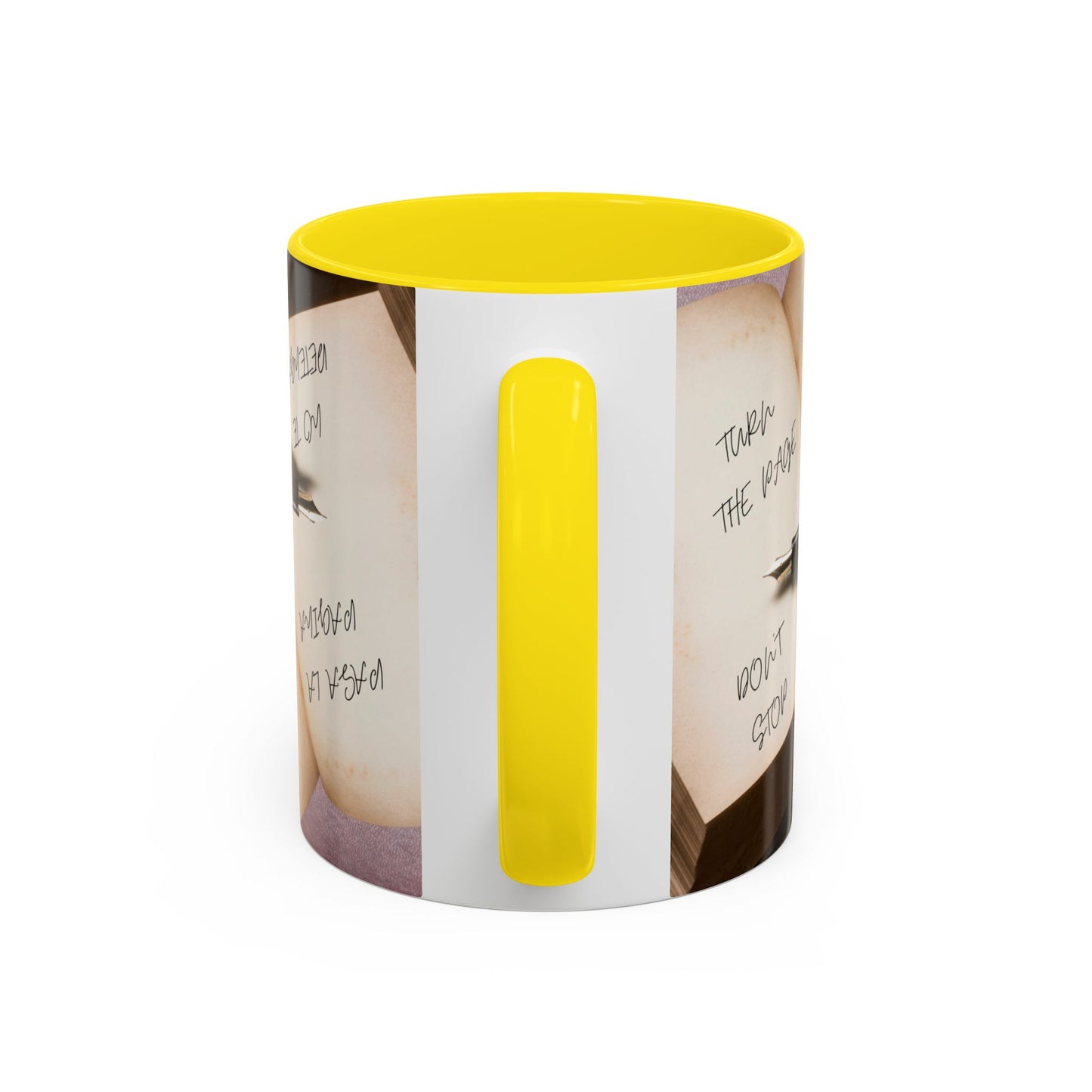 TURN THE PAGE NO TE DETENGAS Inspirational Accent Coffee Mug - Motivational Quotes, Perfect for Home or Office, Gift for Friends, Encouragement, Self-care