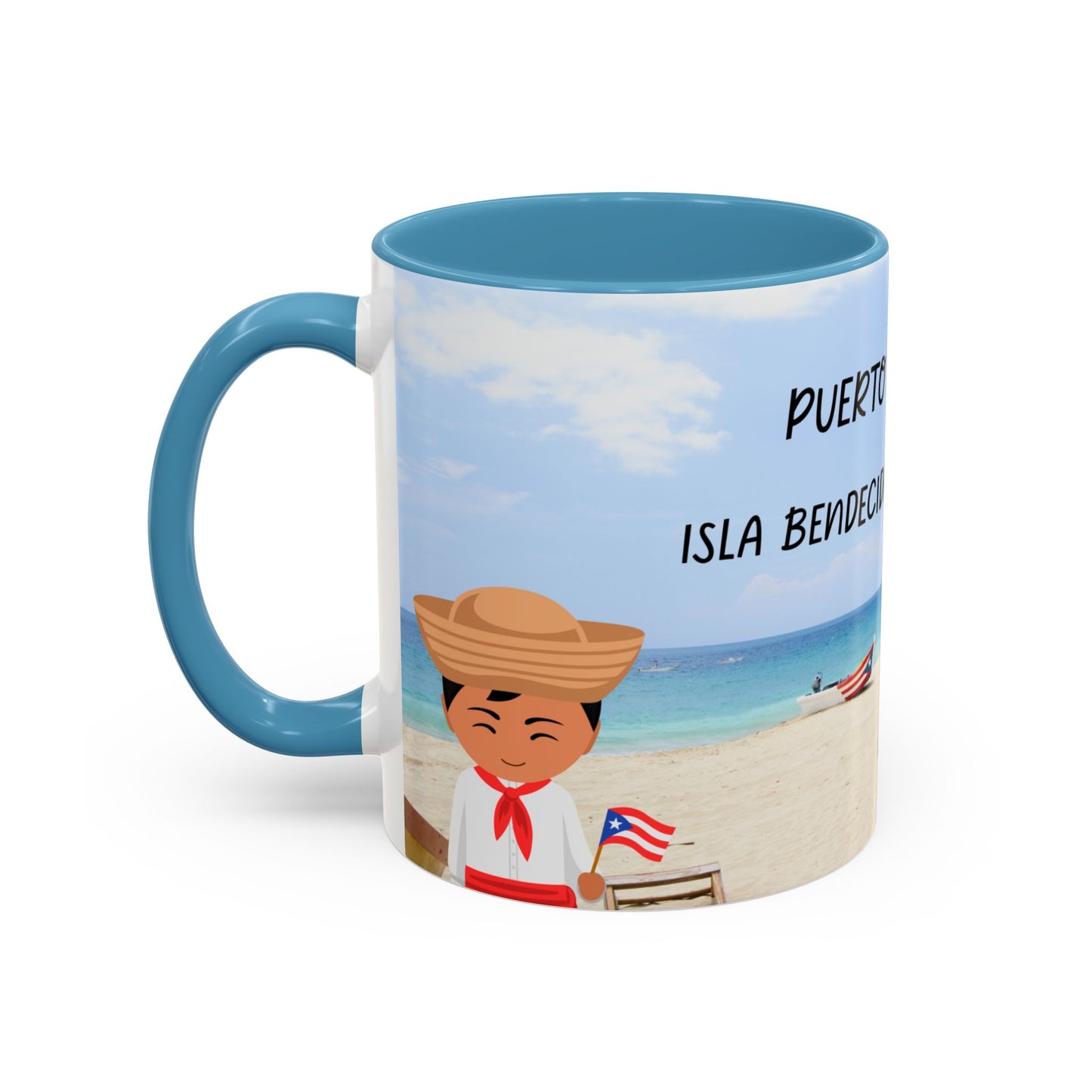 Puerto Rico Accent Coffee Mug - Tropical Beach Vibes, Travel Gift, Summer Decor, Coffee Lover's Cup, Unique Mug for Her