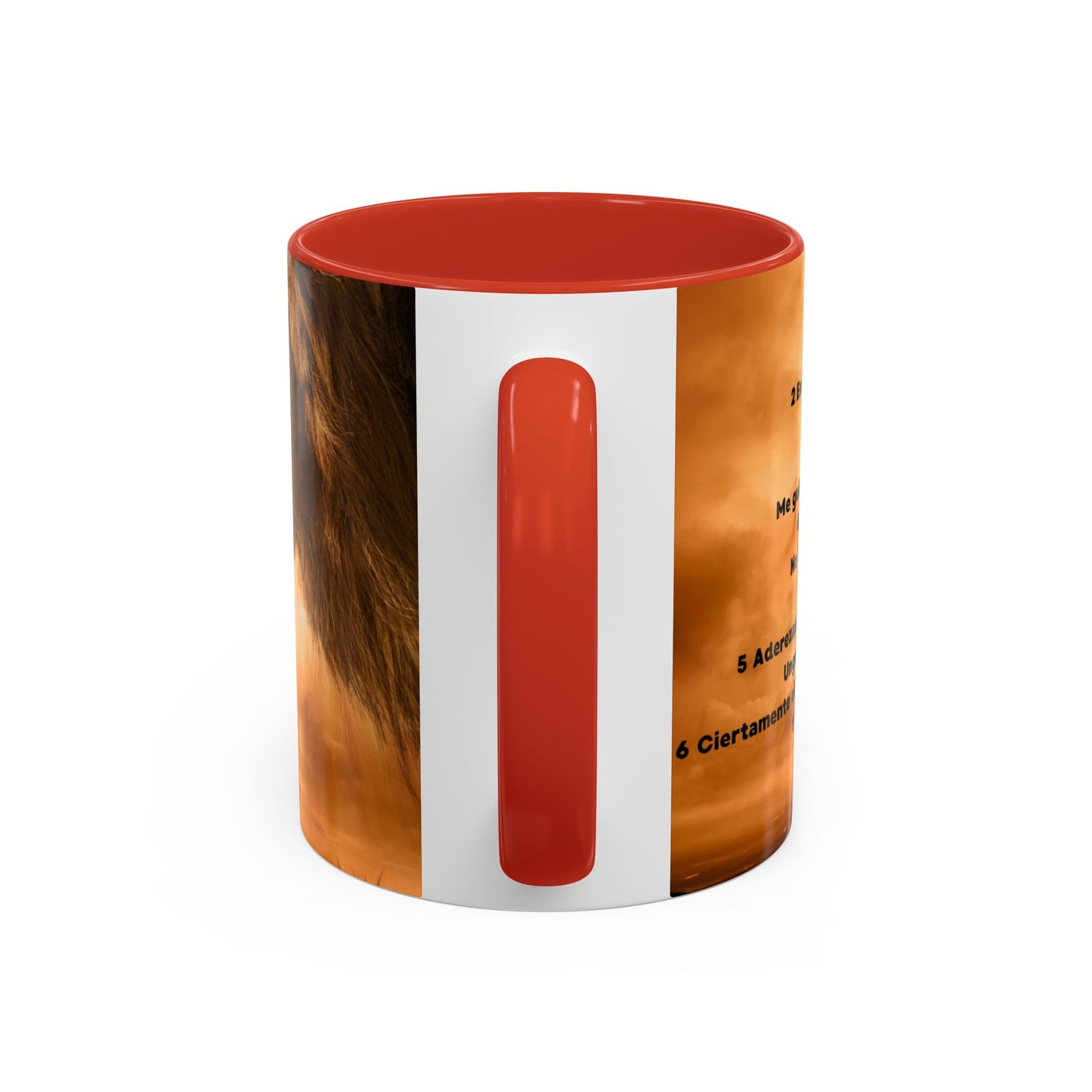 SALMO 23 Inspirational Lion Coffee Mug - Faith, Spirituality, Gift for Him/Her, Motivational Drinkware, Religious Home Decor