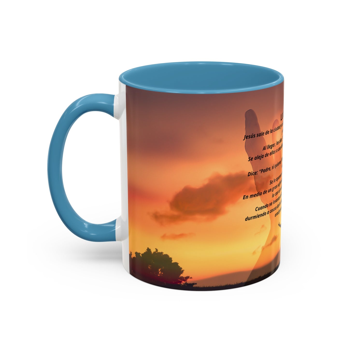 LUCAS 22: 39-46 Oración en el Monte Accent Coffee Mug (1ó1, 15oz)