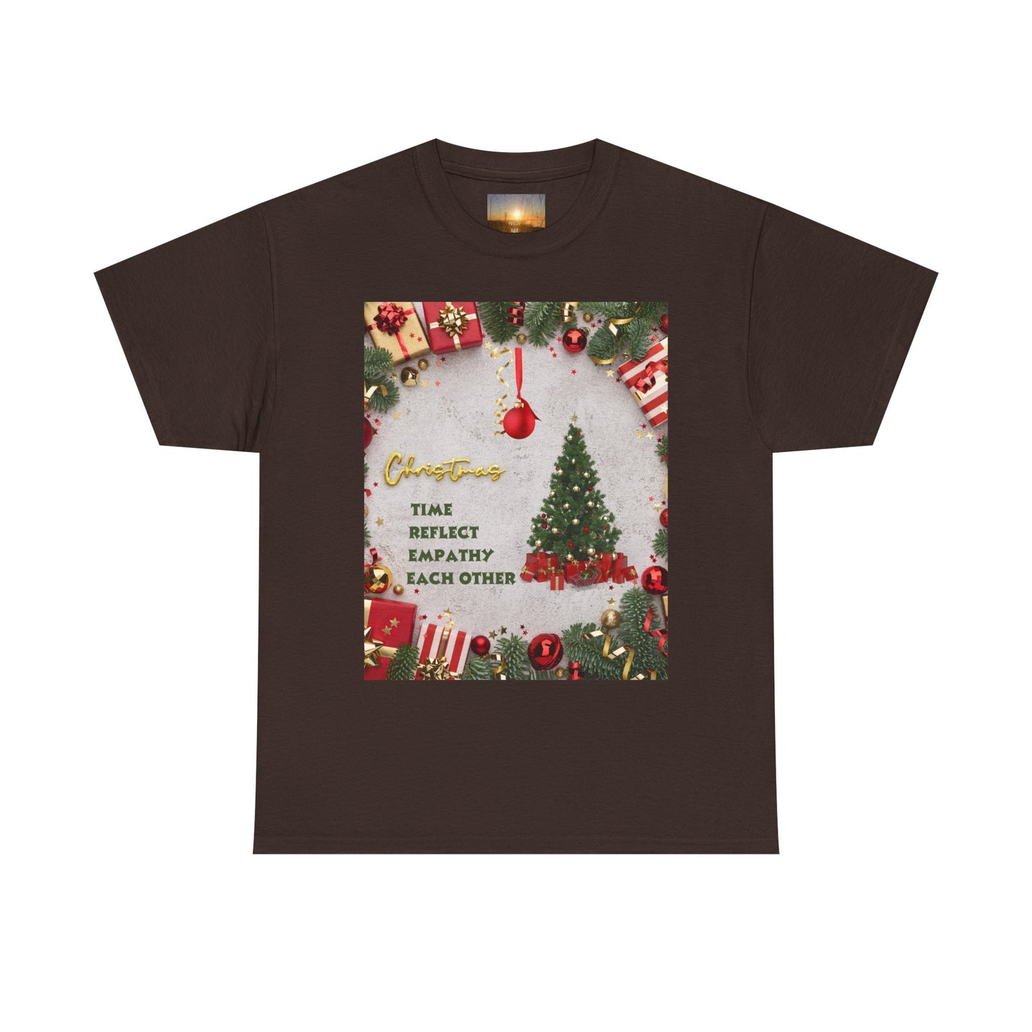 Christmas-Themed Unisex Heavy Cotton Tee, Holiday Gift, Festive Apparel, Family Gatherings, New Year Celebrations, Cute Christmas Shirt