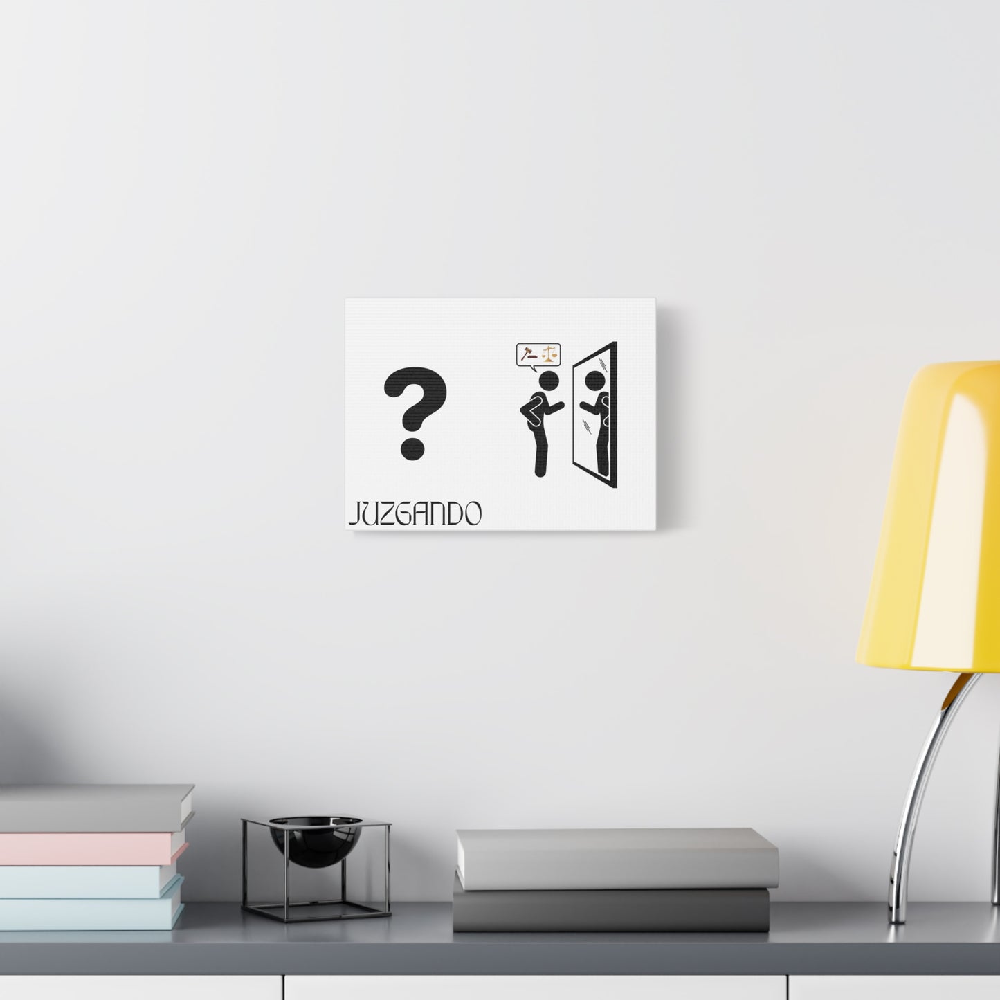 JUZGANDO Wall Art Canvas, Motivational Home Decor, Modern Art for Living Room, Unique Gift for Her, Inspirational Quote Art