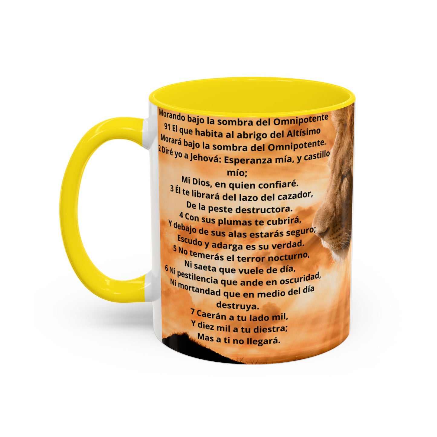 SALMO 91 Inspirational Coffee Mug, Motivational Mug, Gift for Coffee Lovers, Cozy Morning Vibes, Religious Gift