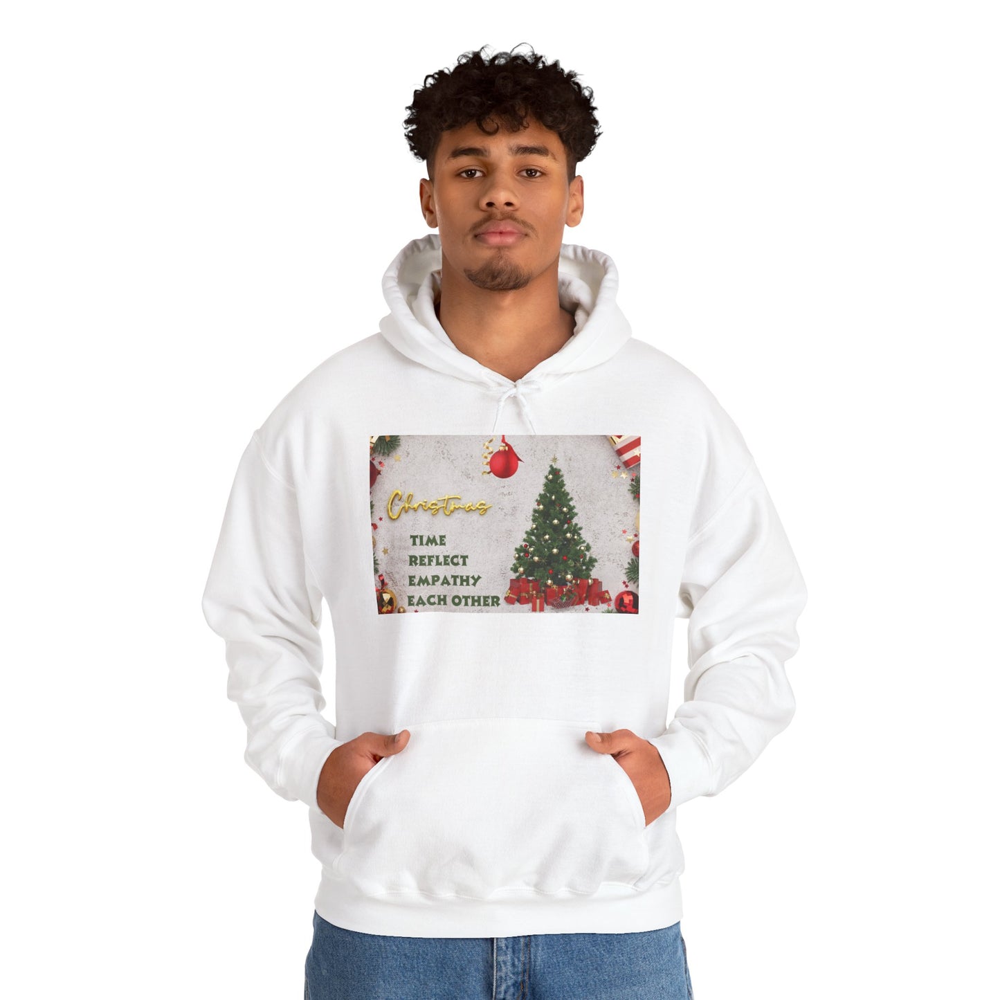 Christmas Vibe Hoodie, Festive Sweatshirt for Holiday Celebrations, Cozy Gift for Friends and Family, Unisex Winter Wear, Reflect Empathy