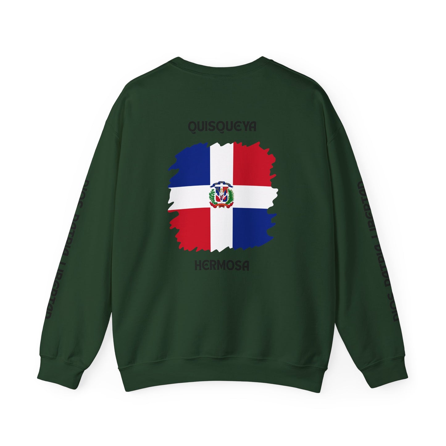 QUISQUEYA HERMOSA Tropical Paradise Sweatshirt - Dios Patria Libertad, Quisqueya Hermosa, Dominican Republic Gift, Beach Vibes, Unisex Crewneck