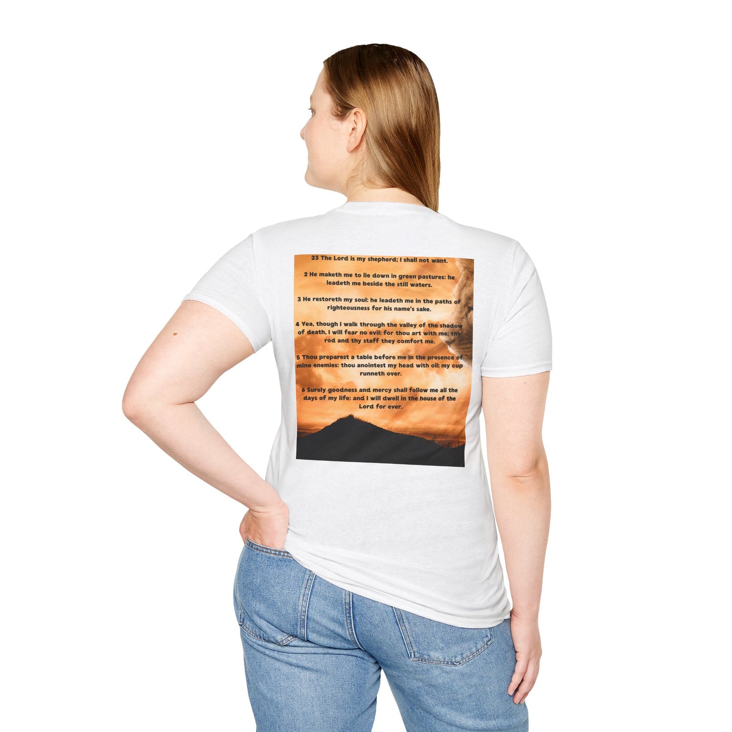 PSALM 23 Comfortable Faith-Inspired T-Shirt with Psalm 23 Design, Spiritual Tee, Christian Apparel, Inspirational Gifts, Everyday Wear