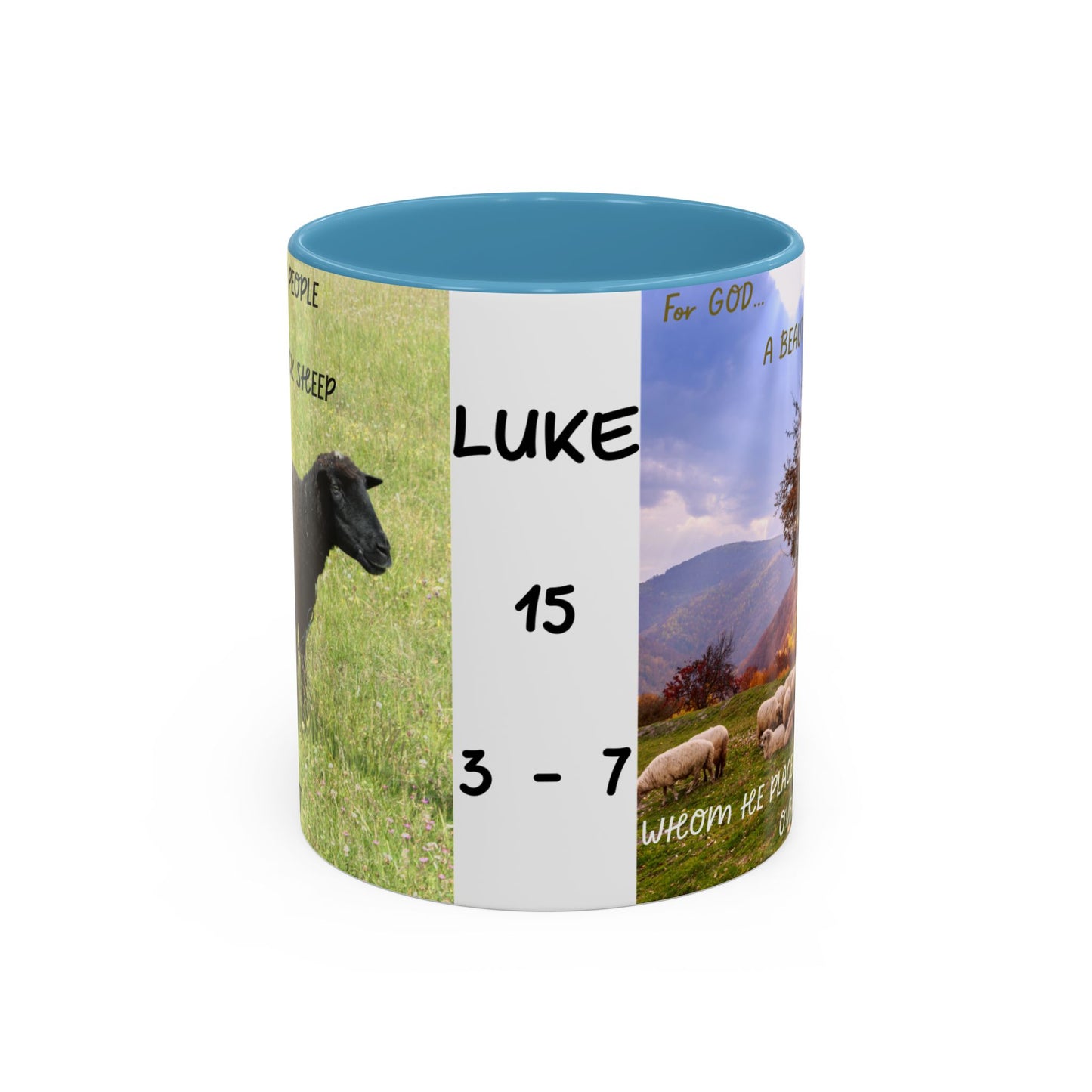 BLACK SHEEP Beautiful Sheep Coffee Mug, Inspirational Luke 15:3-7 Mug, Nature Lover Gift, Faith-Based Beverage Cup, Unique Farmhouse Decor