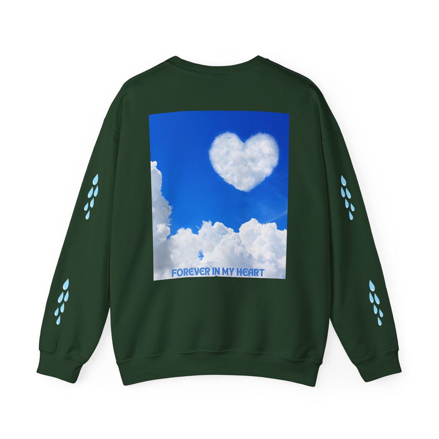 I SEND YOU KISSES Sky Heart Sweatshirt - I Send You Kisses, Cozy Gift for Loved Ones, Unisex Crewneck for Any Occasion, Valentine's Day Apparel, Cloud Print