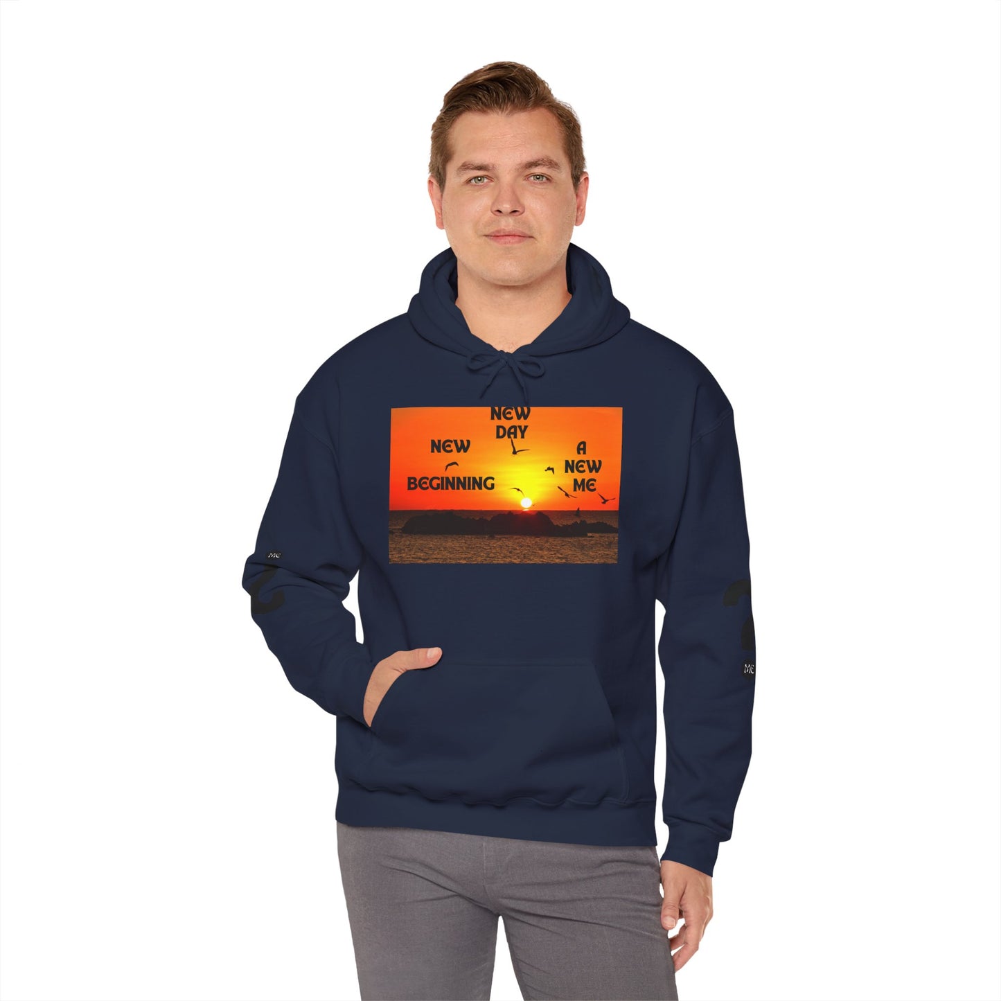 New Day, New Me Motivational Hoodie - Cozy Unisex Sweatshirt for Inspiration, Self-Care, Fitness Goals, Gift for Him, Her