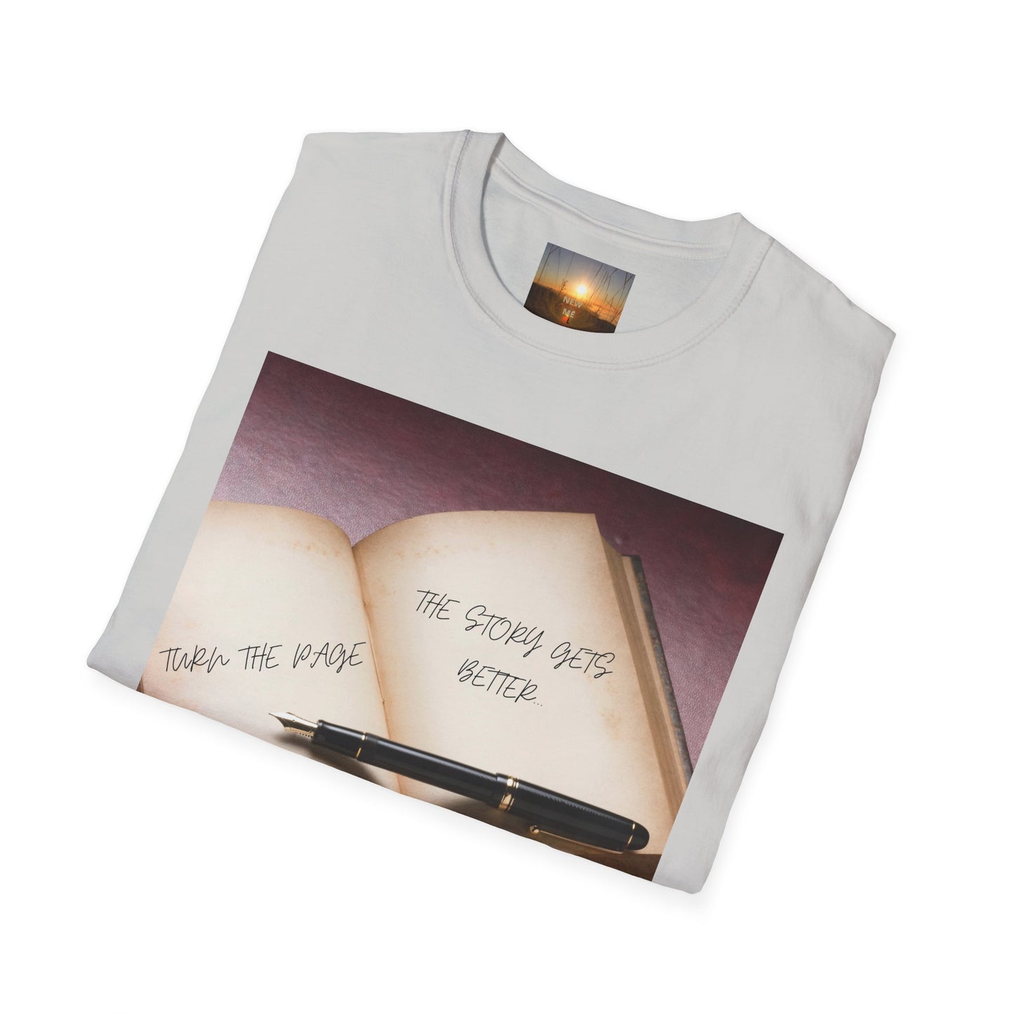 TURN THE PAGE Inspirational Book T-Shirt, Motivational Tee, Reading Lover Gift, Journal Enthusiast Apparel, Bookworm T-Shirt, Literary Quote Shirt