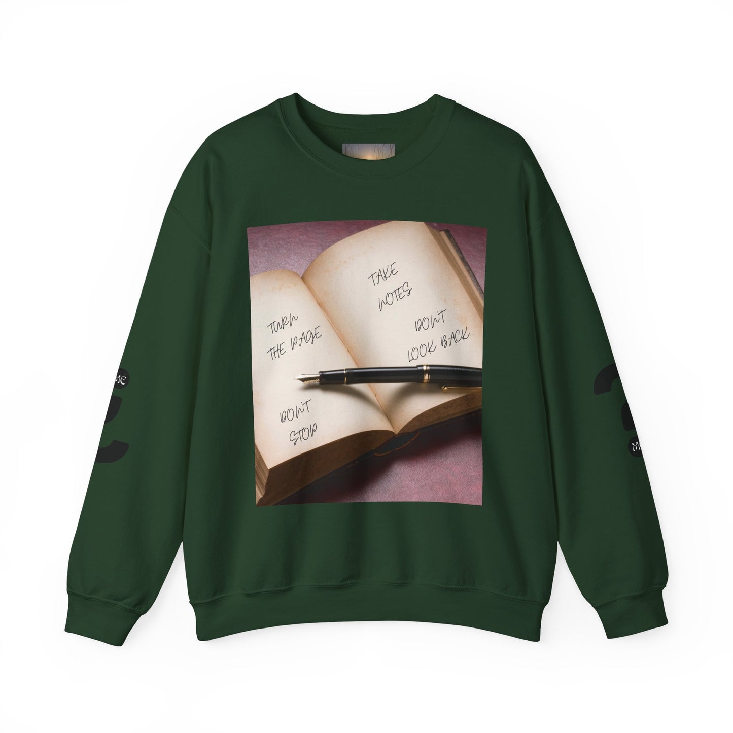 TURN THE PAGE Inspirational Sweatshirt for Note-Takers, Cozy Crewneck, Motivational Gift, Book Lovers, Back-to-School Apparel