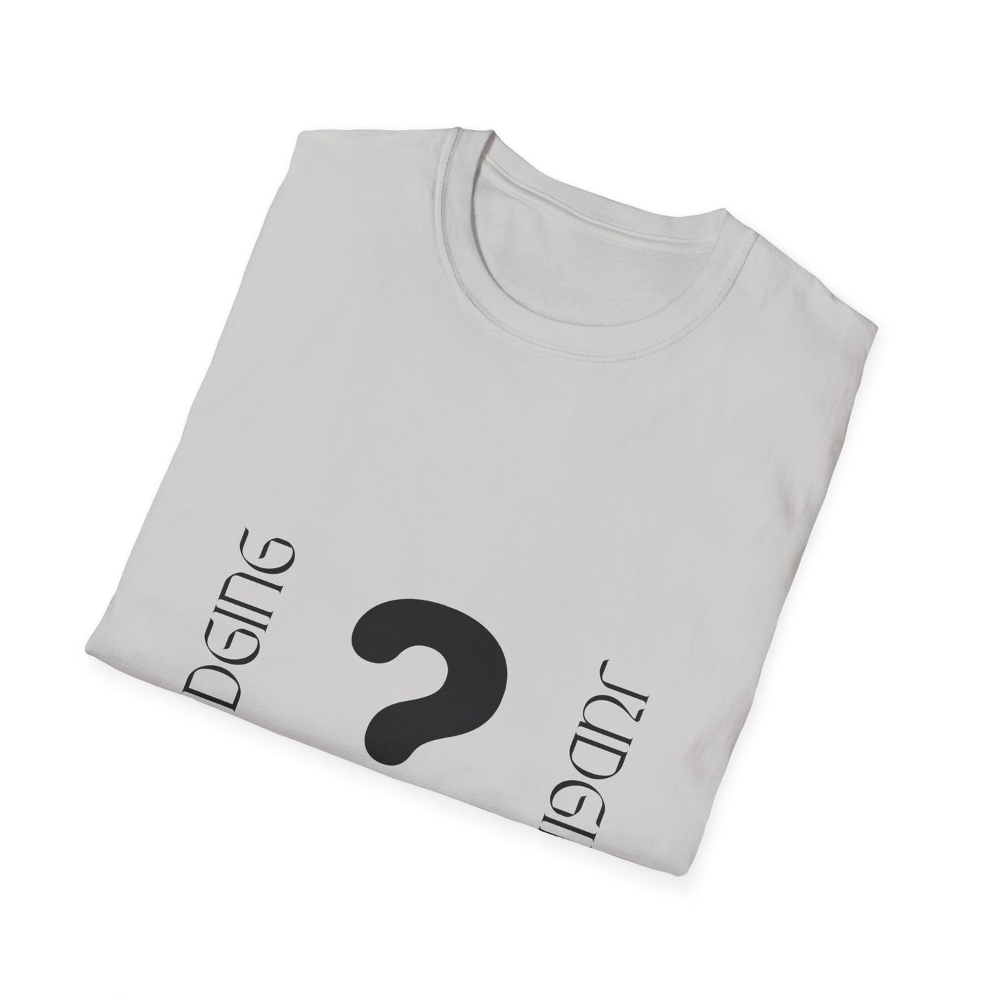 JUDGING Whimsical Unisex T-Shirt with Playful Door Design - Fun Gift for Friends, Casual Wear, Birthday Surprise, Everyday Humor, Quirky Style