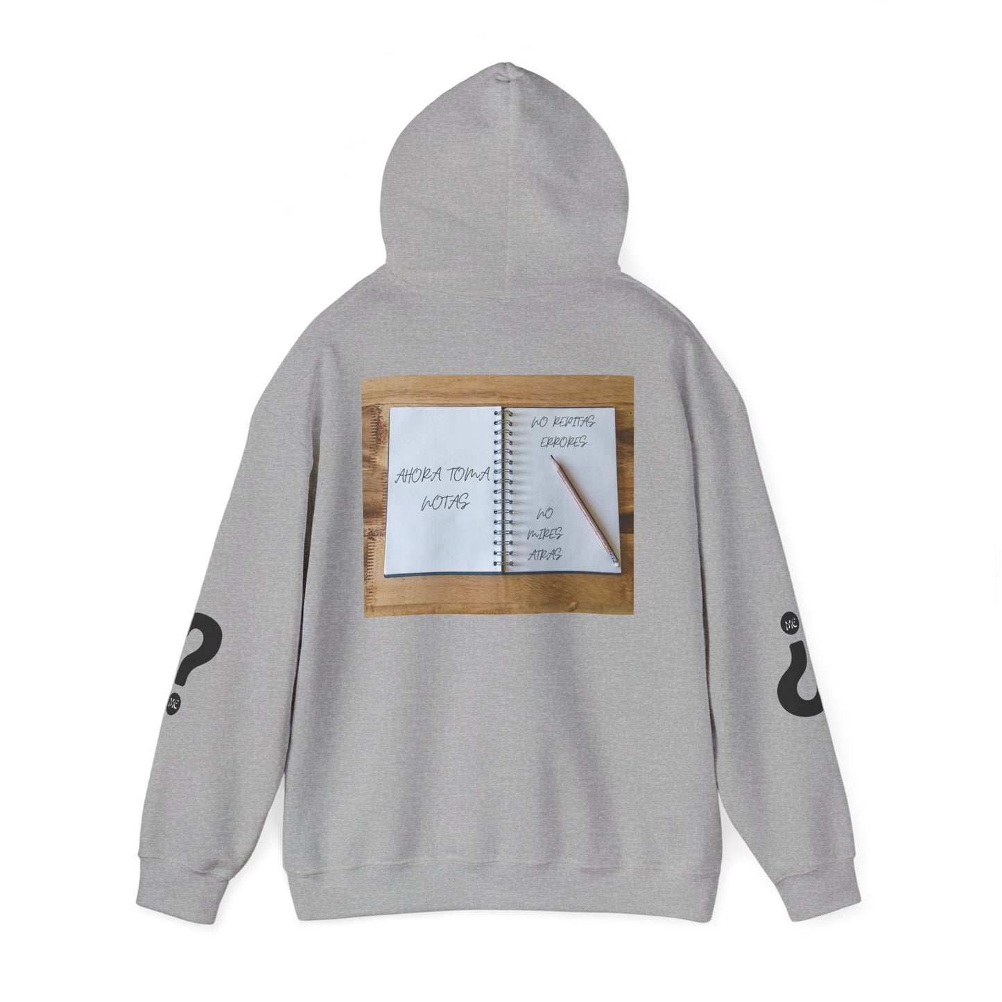 PASA LA PAGINA Inspirational Unisex Hoodie, Motivational Sweatshirt, Cozy Gift for Students, Printable Hoodie, Note-Taking Style