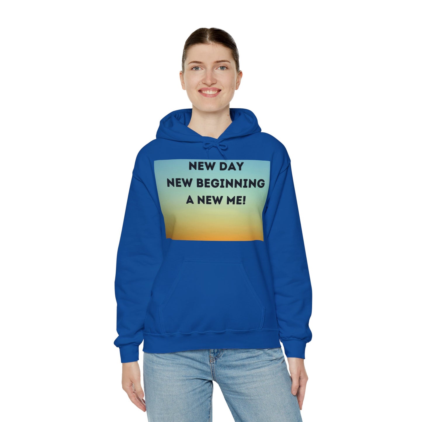 NEW DAY NEW BEGINNING A NEW ME Unisex Heavy Blend™ Hooded Sweatshirt
