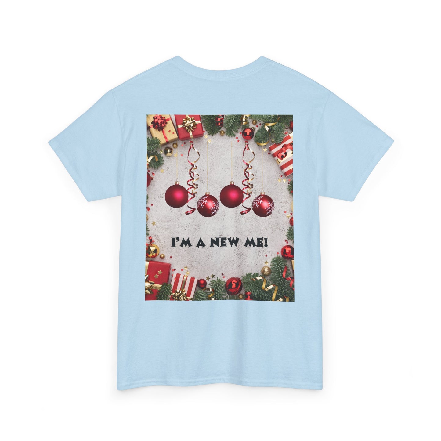 Christmas-Themed Unisex Heavy Cotton Tee, Holiday Gift, Festive Apparel, Family Gatherings, New Year Celebrations, Cute Christmas Shirt