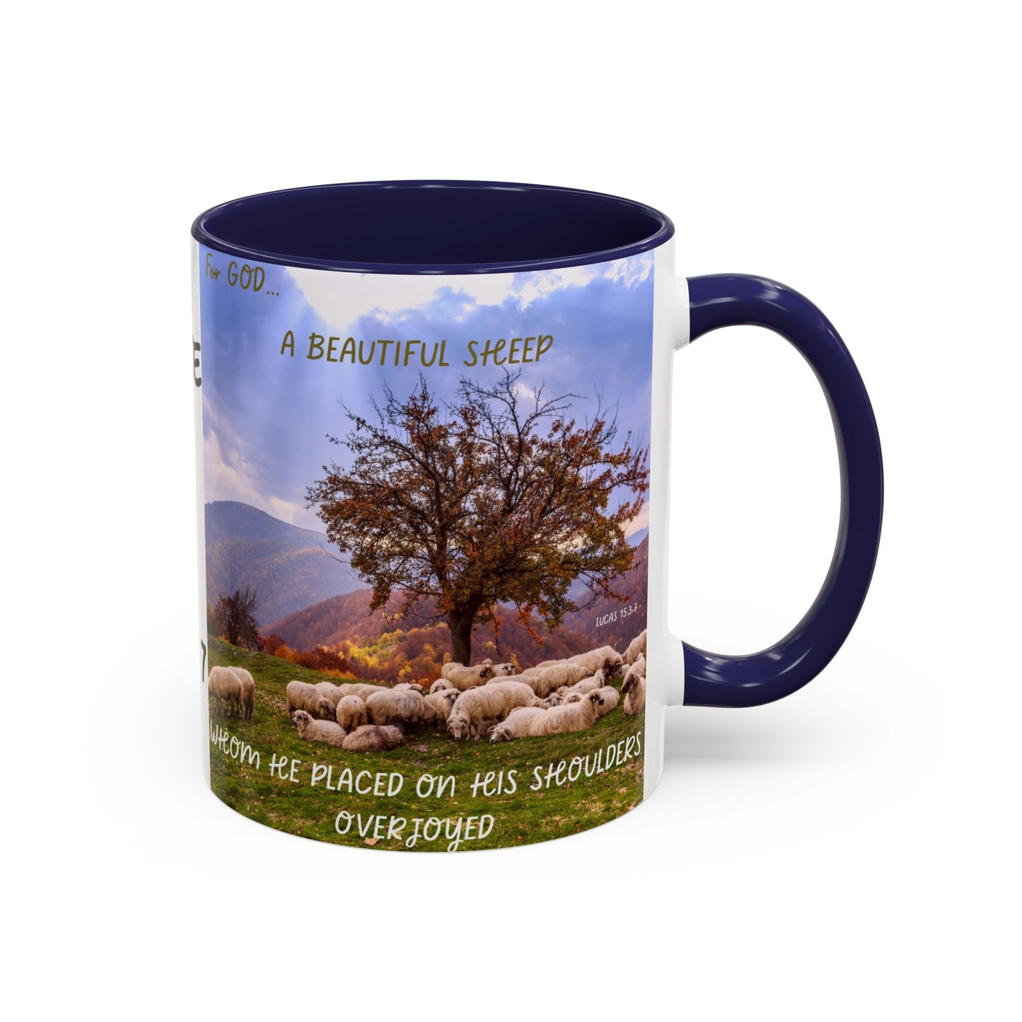 BLACK SHEEP Beautiful Sheep Coffee Mug, Inspirational Luke 15:3-7 Mug, Nature Lover Gift, Faith-Based Beverage Cup, Unique Farmhouse Decor
