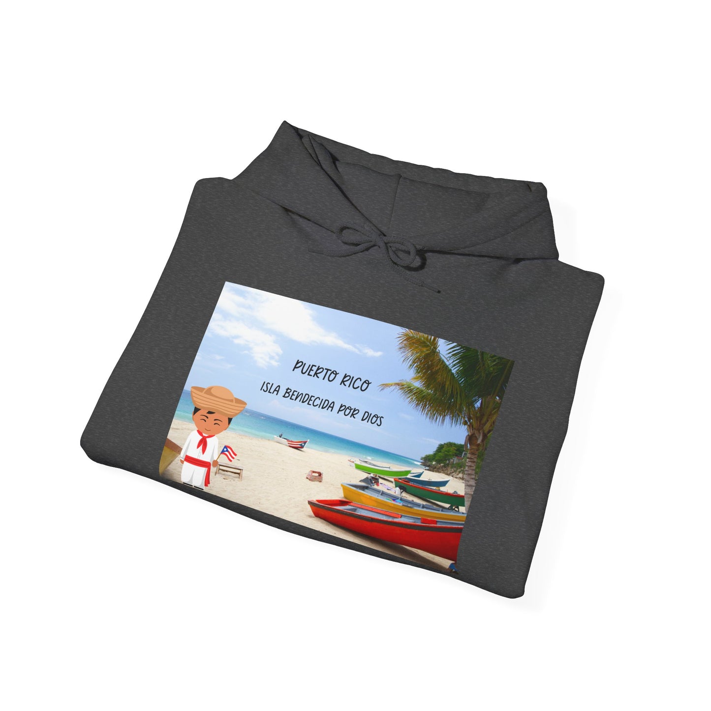 Puerto Rico Love Hooded Sweatshirt, Beach Vibes Sweatshirt, Unisex Vacation Hoodie, Island Life Apparel, Tropical Gift for Travelers