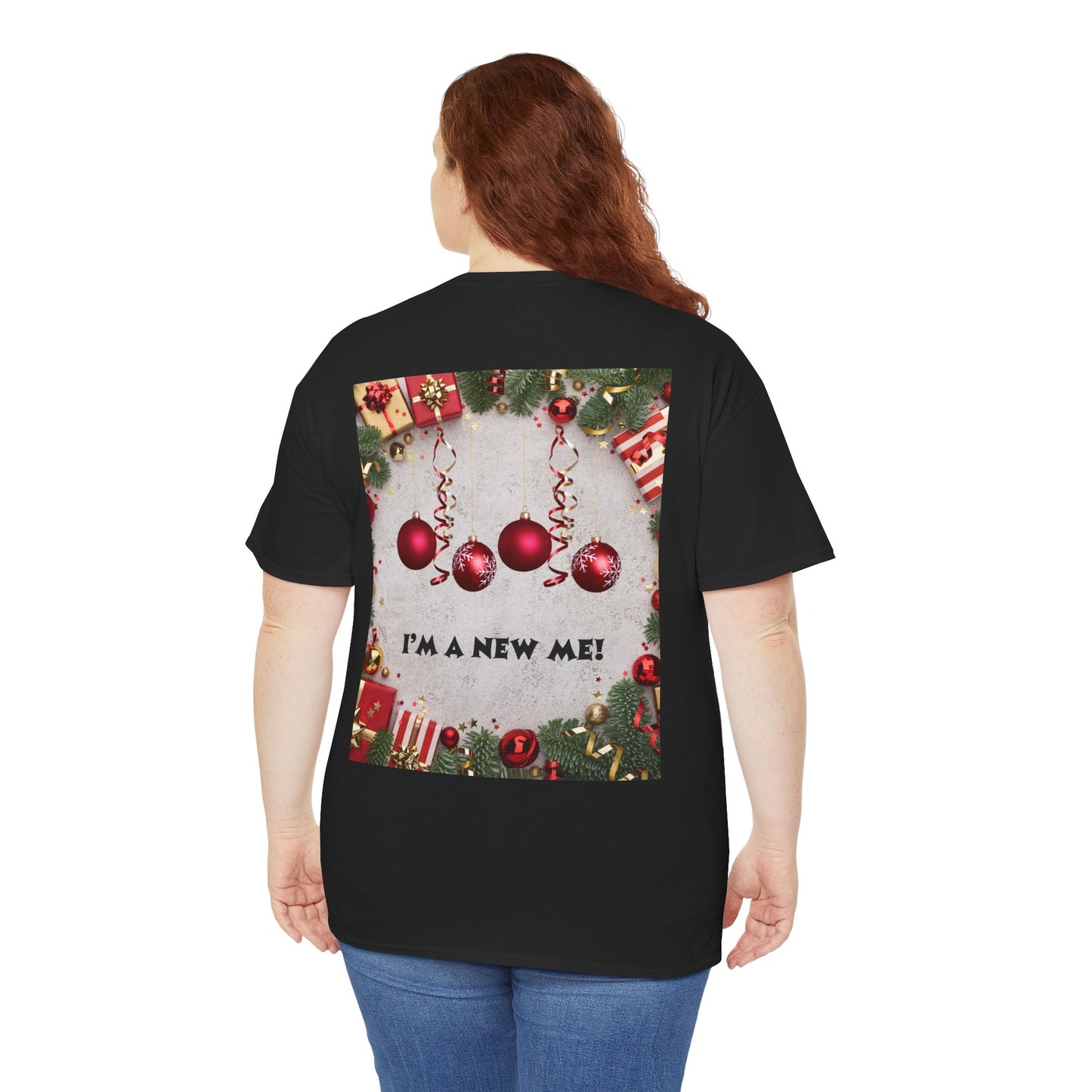 Christmas-Themed Unisex Heavy Cotton Tee, Holiday Gift, Festive Apparel, Family Gatherings, New Year Celebrations, Cute Christmas Shirt
