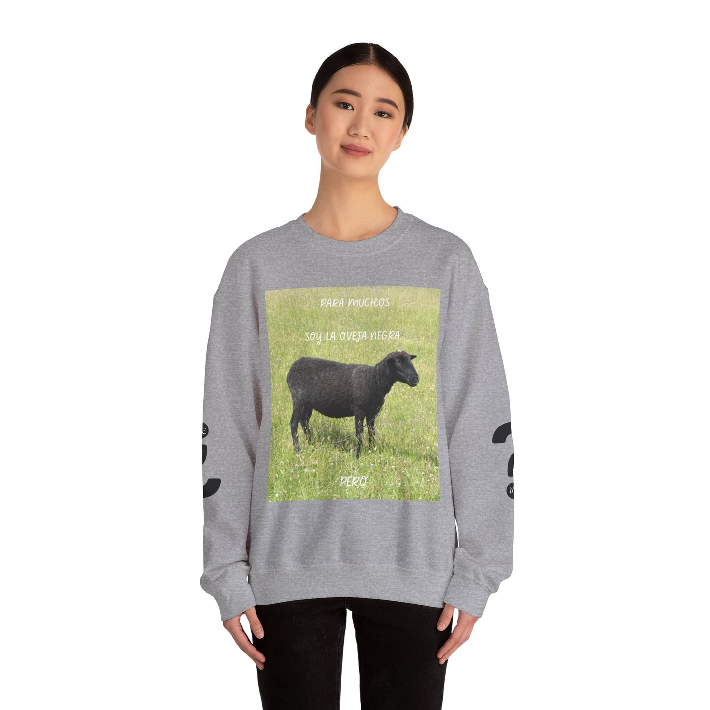 OVEJA NEGRA Crewneck Sweatshirt, Perfect Gift for Animal Lovers, Farmhouse Style, Pastoral Vibe, Ideal for Holidays