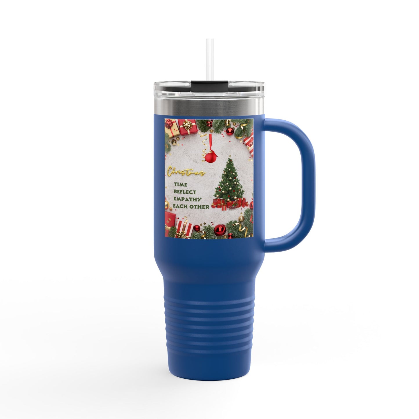 Holiday Insulated Travel Mug, 40oz | Christmas Gift, Travel Coffee Cup, Winter Drinkware, Reusable Mug, Eco-Friendly Beverage Container