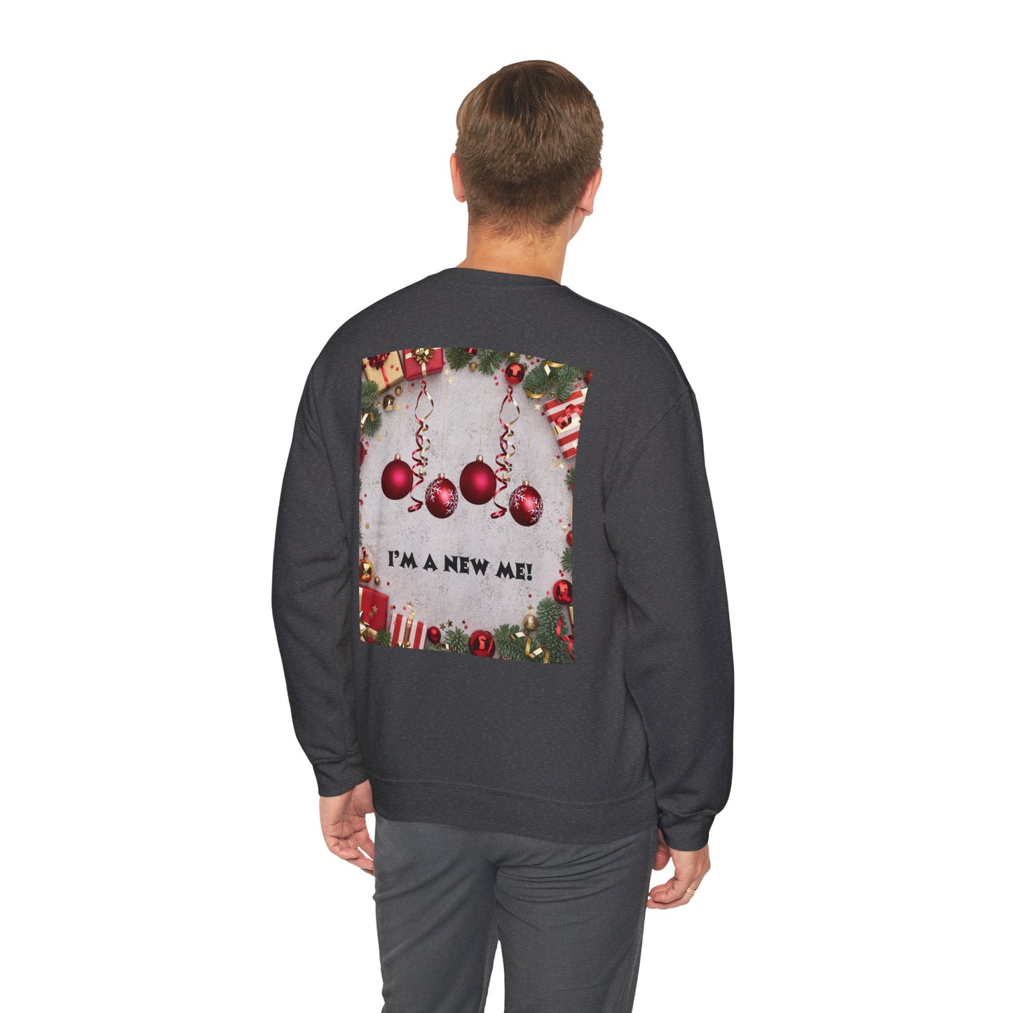 Cozy Christmas Sweatshirt - Reflect Empathy & Be A New You, Holiday Gift, Winter Fashion, Christmas Celebration, Unisex Crewneck