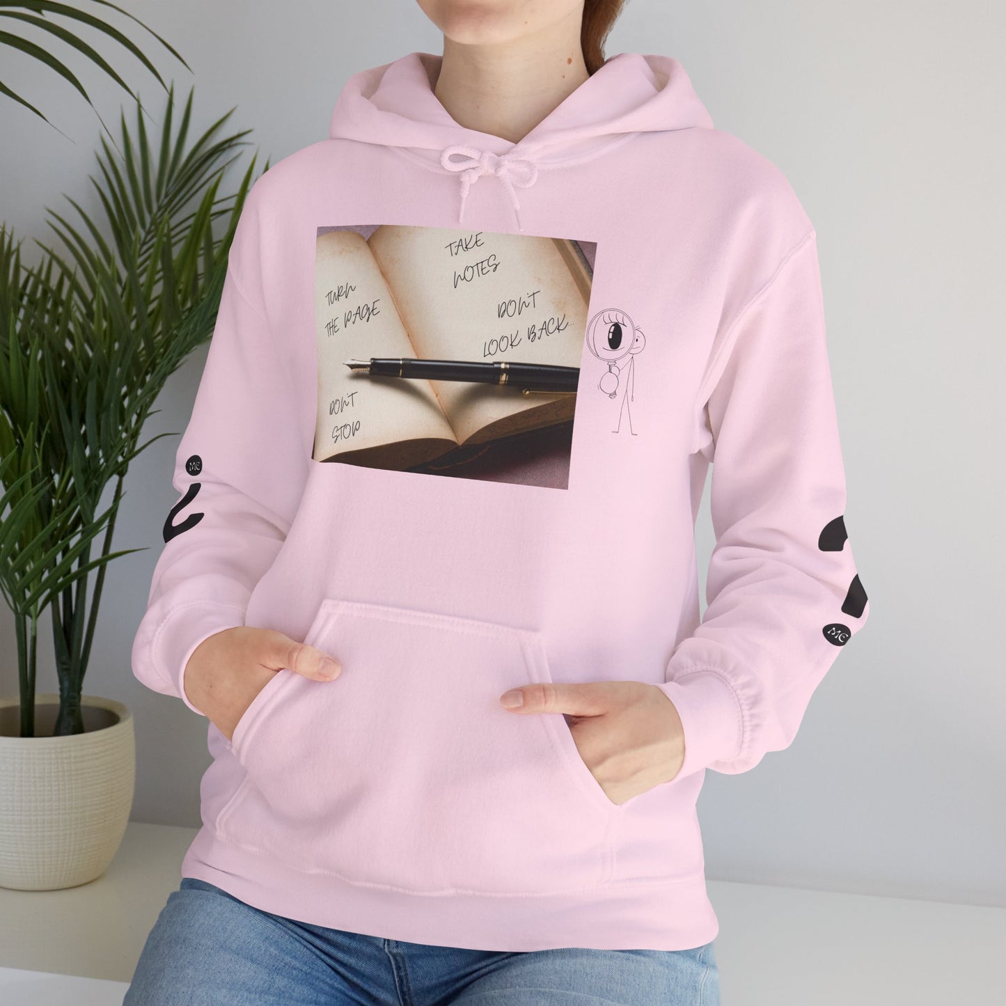TURN THE PAGE Inspirational Quote Hoodie, Cozy Sweatshirt for Writers, Motivational Gift, Book Lover Apparel, Perfect for Holidays