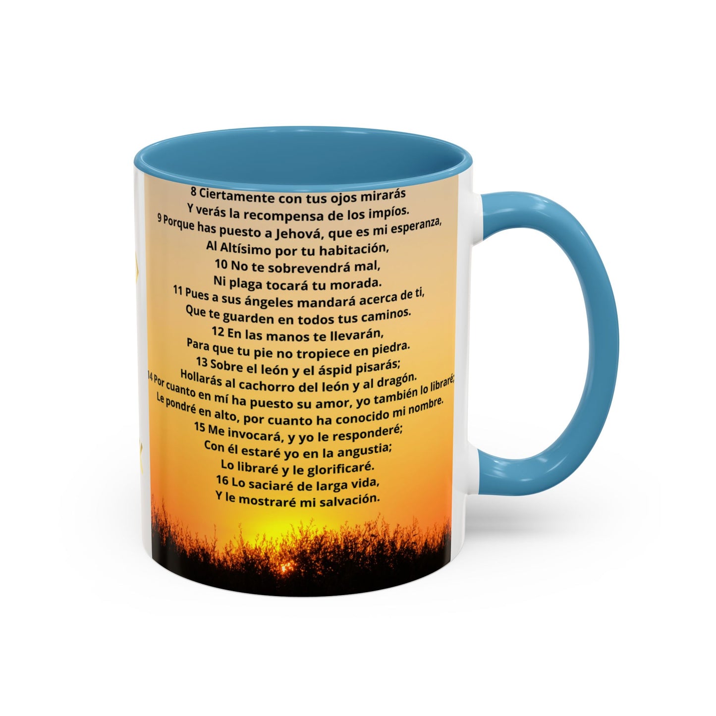 SALMO 91 Inspirational Coffee Mug, Motivational Mug, Gift for Coffee Lovers, Cozy Morning Vibes, Religious Gift