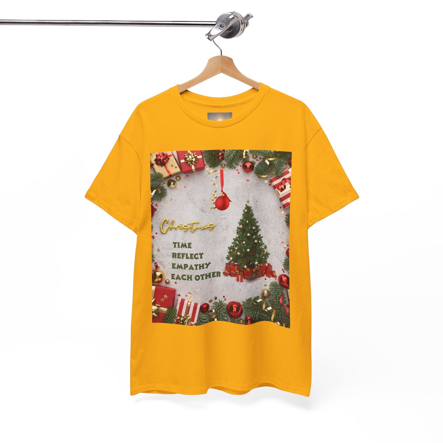 Christmas-Themed Unisex Heavy Cotton Tee, Holiday Gift, Festive Apparel, Family Gatherings, New Year Celebrations, Cute Christmas Shirt