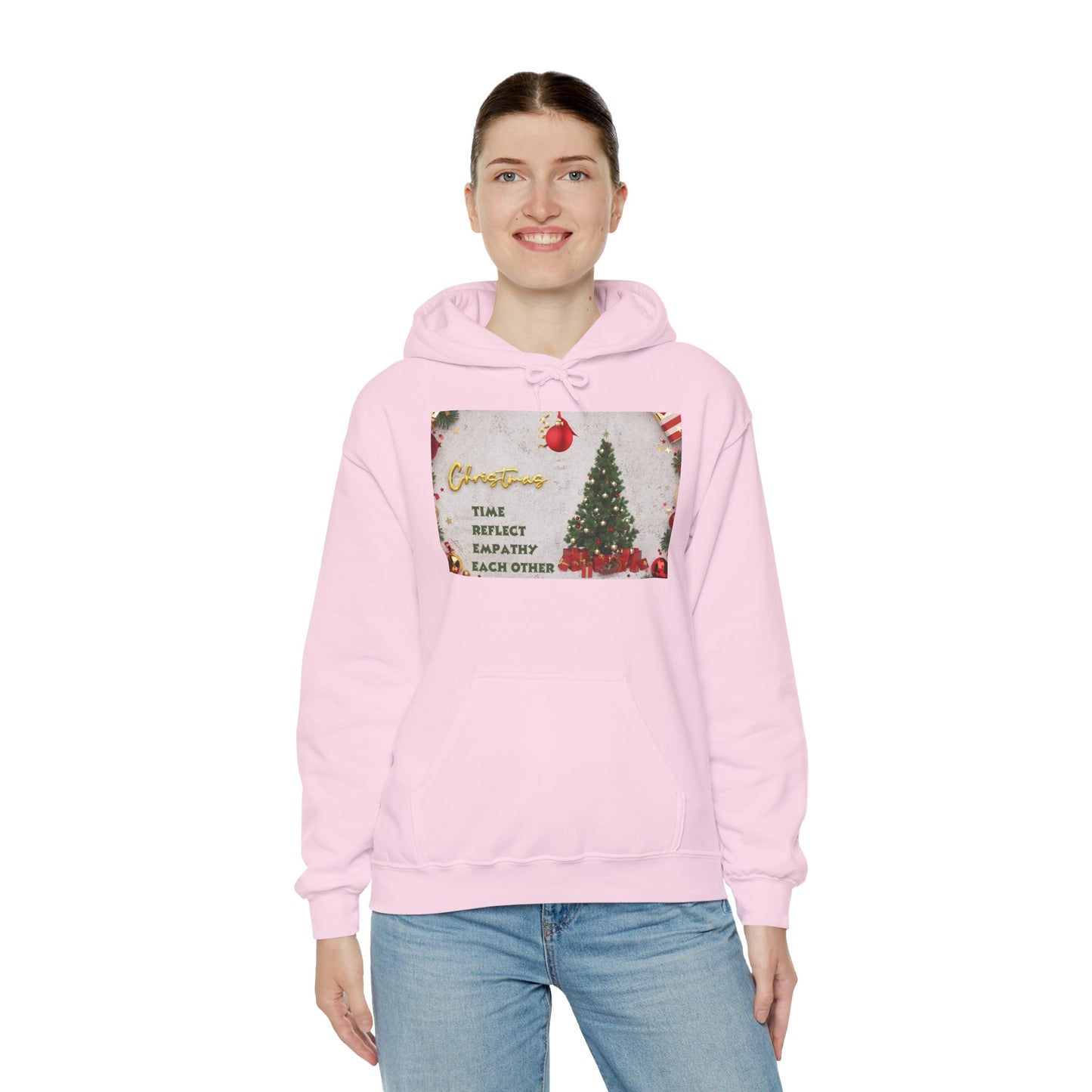 Christmas Vibe Hoodie, Festive Sweatshirt for Holiday Celebrations, Cozy Gift for Friends and Family, Unisex Winter Wear, Reflect Empathy