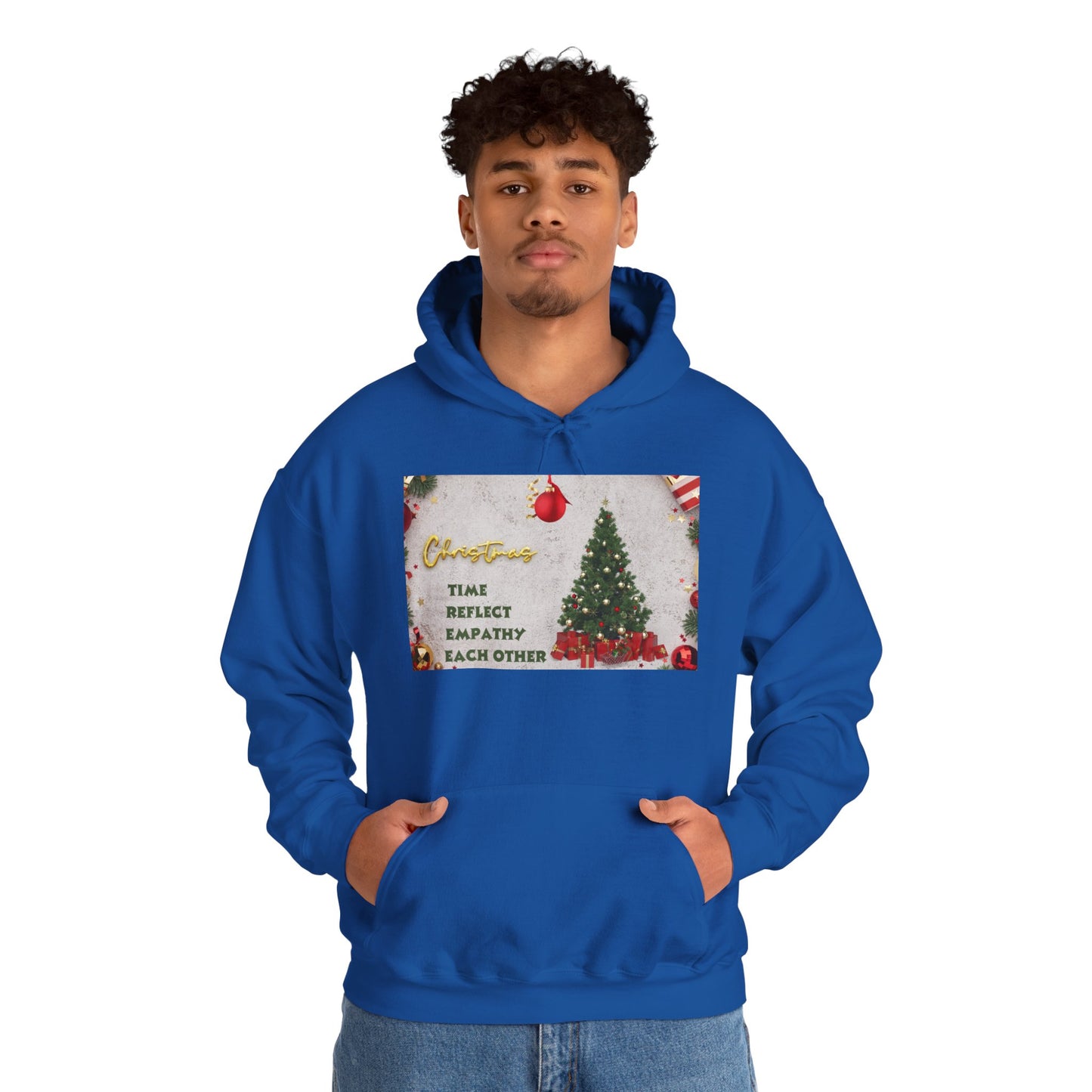 Christmas Vibe Hoodie, Festive Sweatshirt for Holiday Celebrations, Cozy Gift for Friends and Family, Unisex Winter Wear, Reflect Empathy