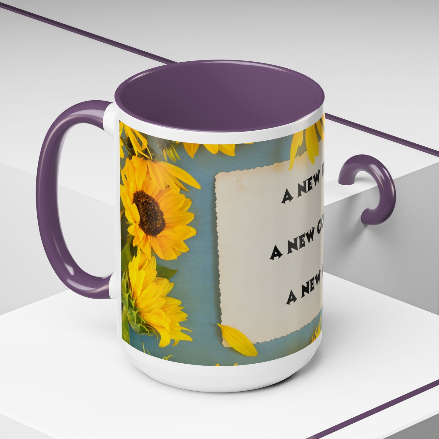 A NEW COFFEE A NEW DAY A NEW ME... Accent Coffee Mug, 11oz