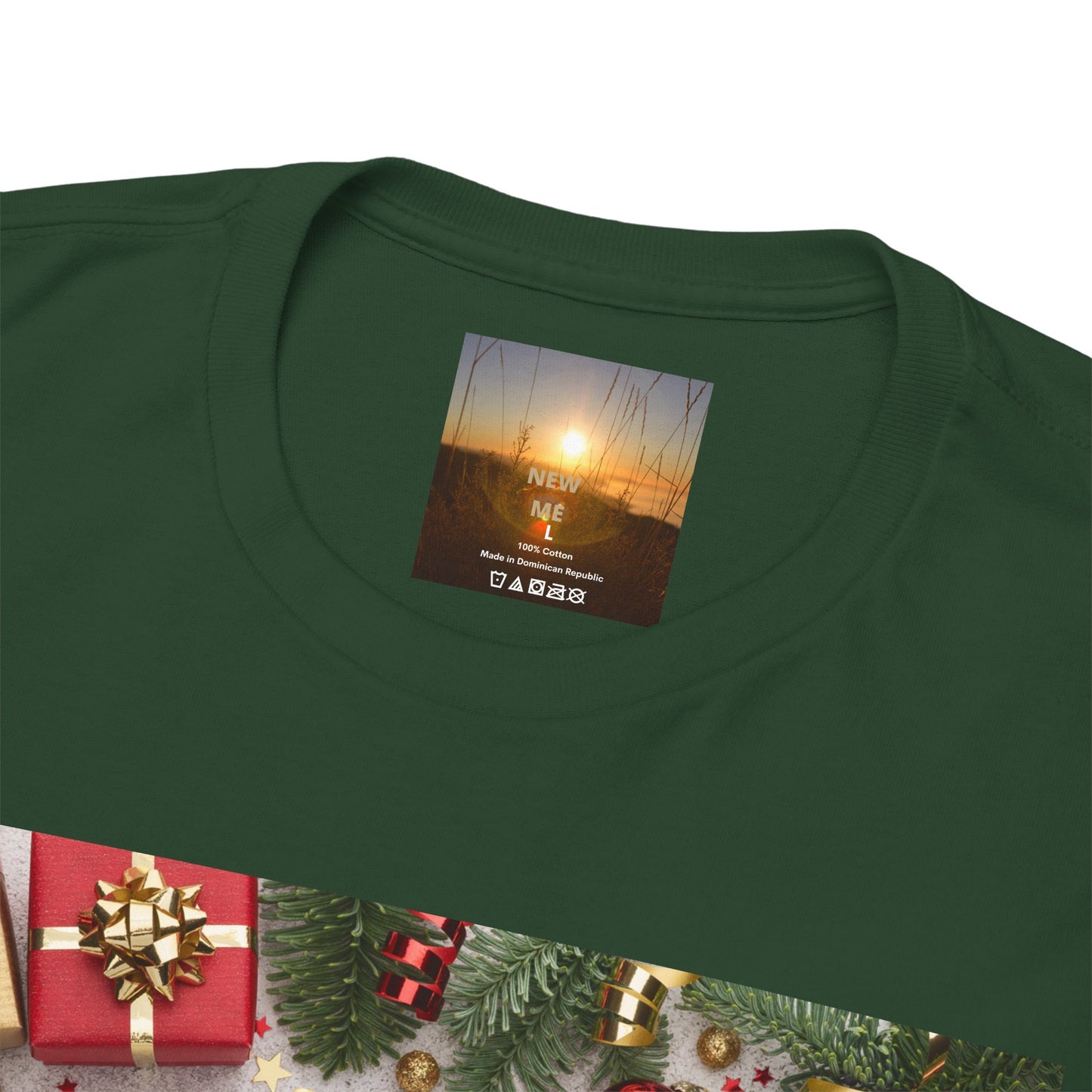 Christmas-Themed Unisex Heavy Cotton Tee, Holiday Gift, Festive Apparel, Family Gatherings, New Year Celebrations, Cute Christmas Shirt