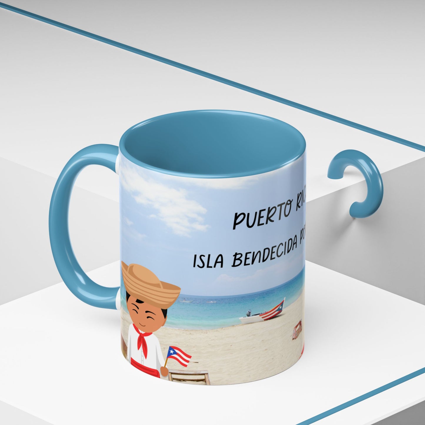 Puerto Rico Accent Coffee Mug - Tropical Beach Vibes, Travel Gift, Summer Decor, Coffee Lover's Cup, Unique Mug for Her