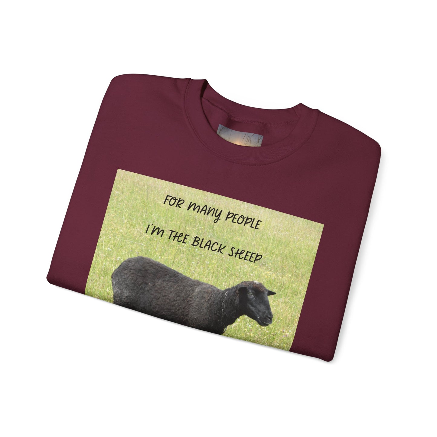 Black Sheep Crewneck Sweatshirt, Funny Gift for Introverts, Cozy Unisex Sweatshirt, Perfect for Casual Wear, Unique Gift Idea