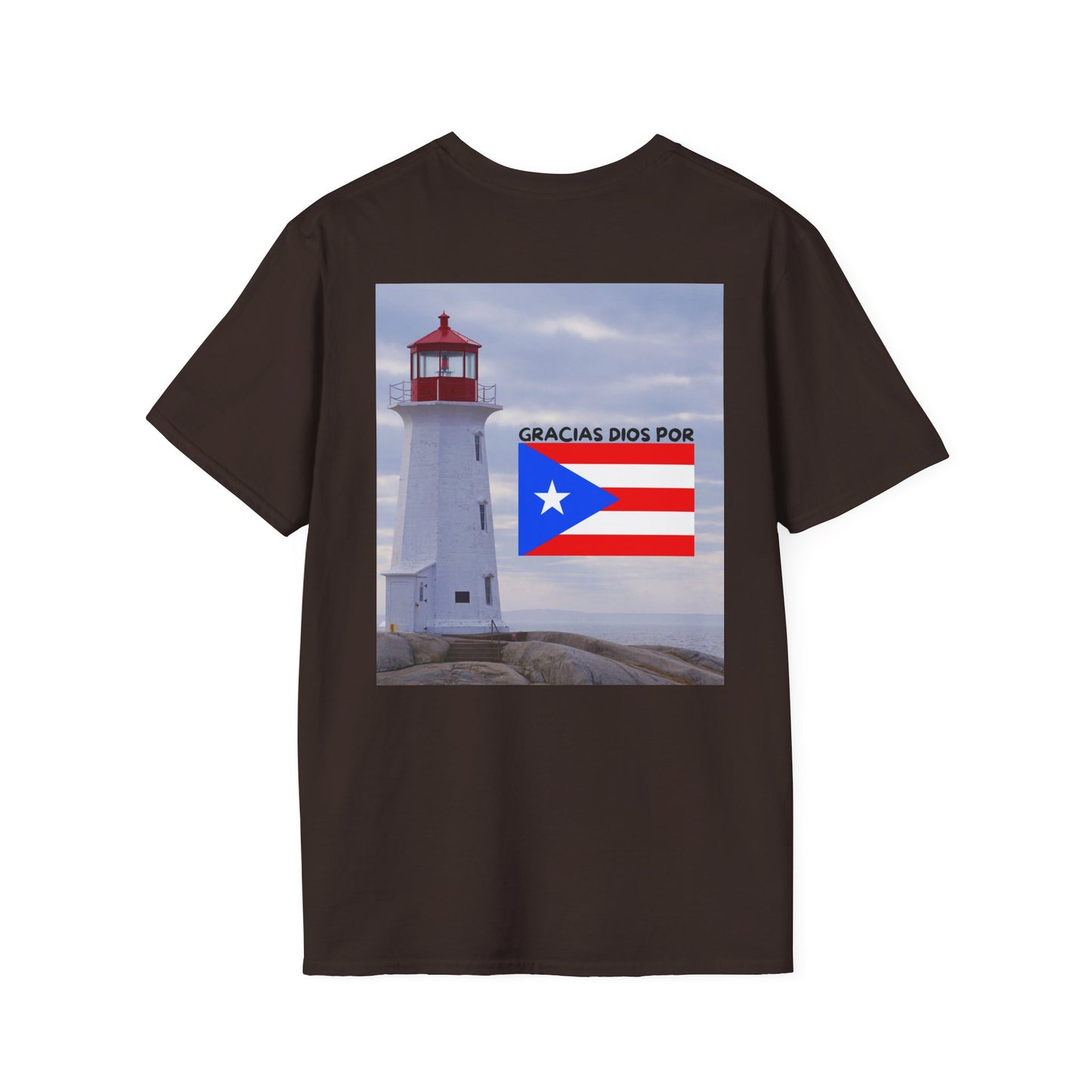 Puerto Rico Pride T-Shirt, Beach Vacation Tee, Unisex Graphic Shirt, Lighthouse Design, Caribbean Summer Wear
