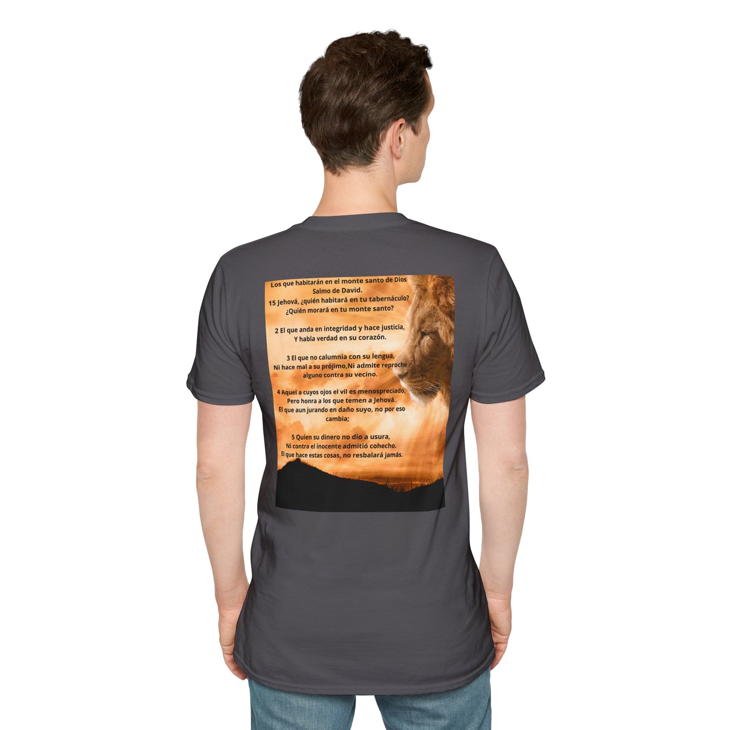 SALMOS 15 Inspirational T-Shirt, Unisex Softstyle Tee, Birthday Gift, Motivational Shirt, Soft Cotton Top, Unique Design