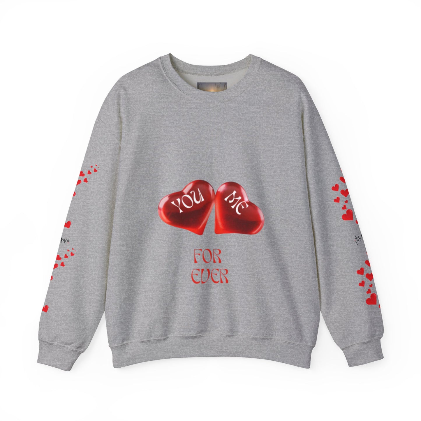 YOU AND ME Romantic Crewneck Sweatshirt, Valentine's Day Gift, Heart Sweatshirt, Unisex Love Hoodie, Couples Apparel