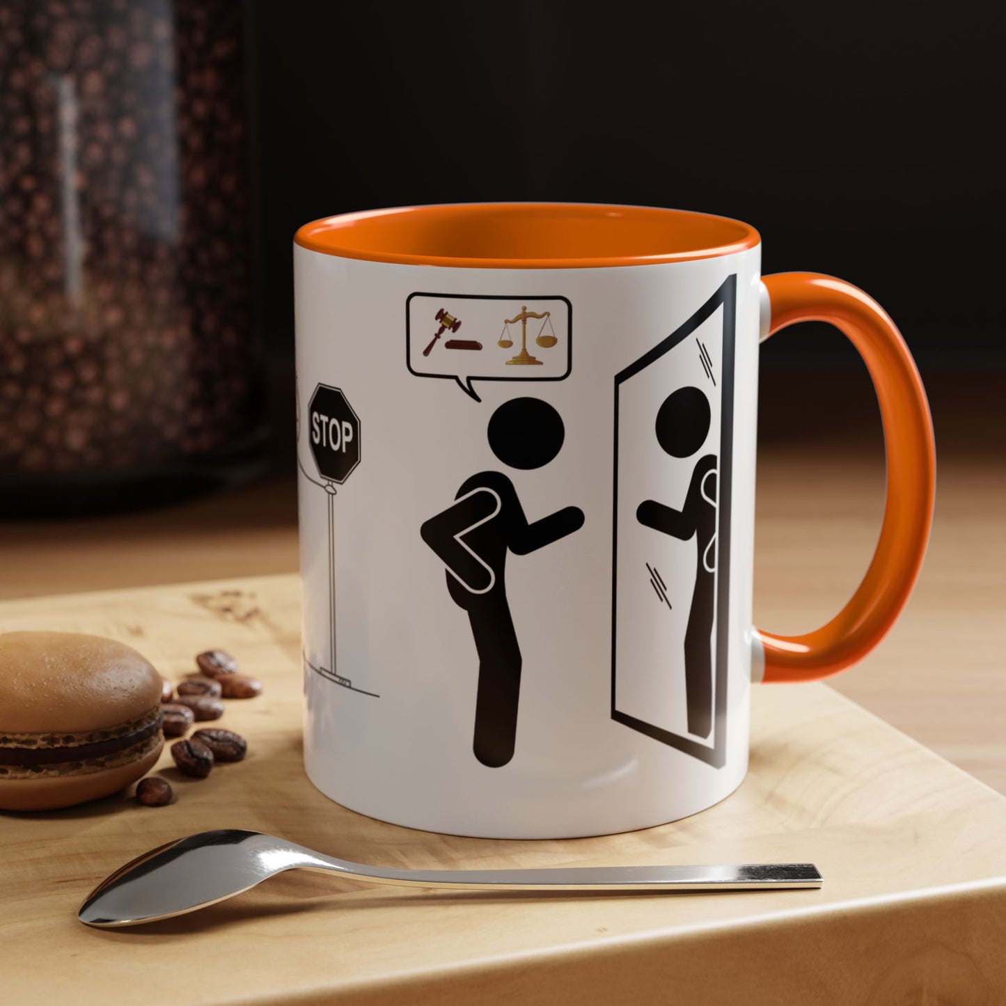 JUZGANDO Coffee Mug for Everyday Laughs, Funny Gift for Coffee Lovers, Quirky Office Mug, Unique Holiday Gift, Playful Drinkware