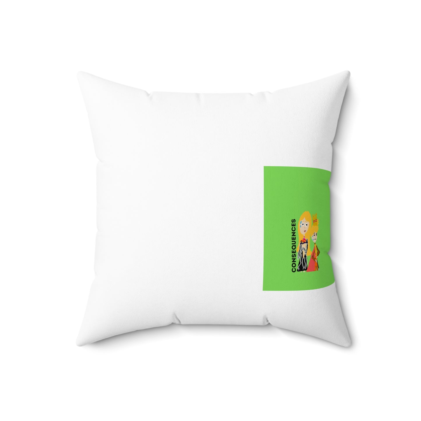 CONSEQUENCES ISAAC IDYER ARTS DESINGS Spun Polyester Square Pillow