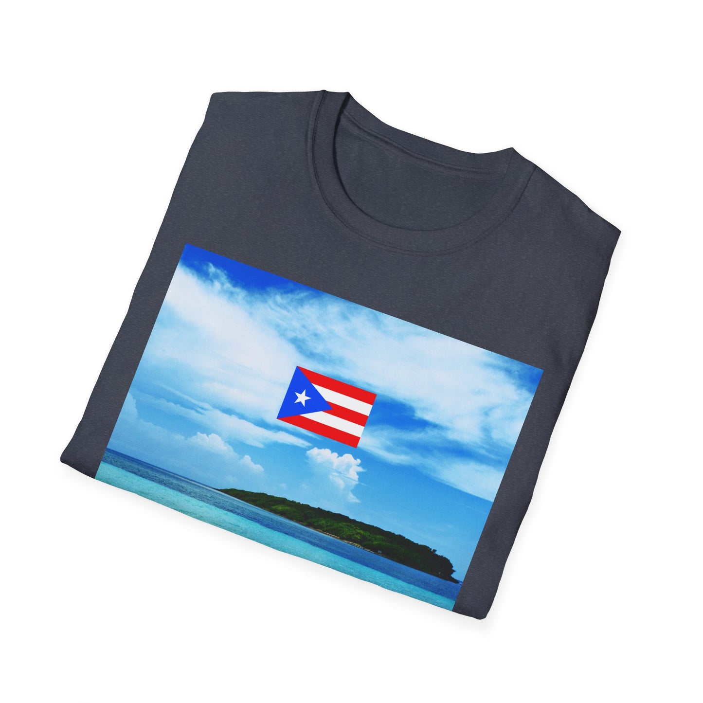 Puerto Rico Pride T-Shirt, Beach Vacation Tee, Unisex Graphic Shirt, Lighthouse Design, Caribbean Summer Wear