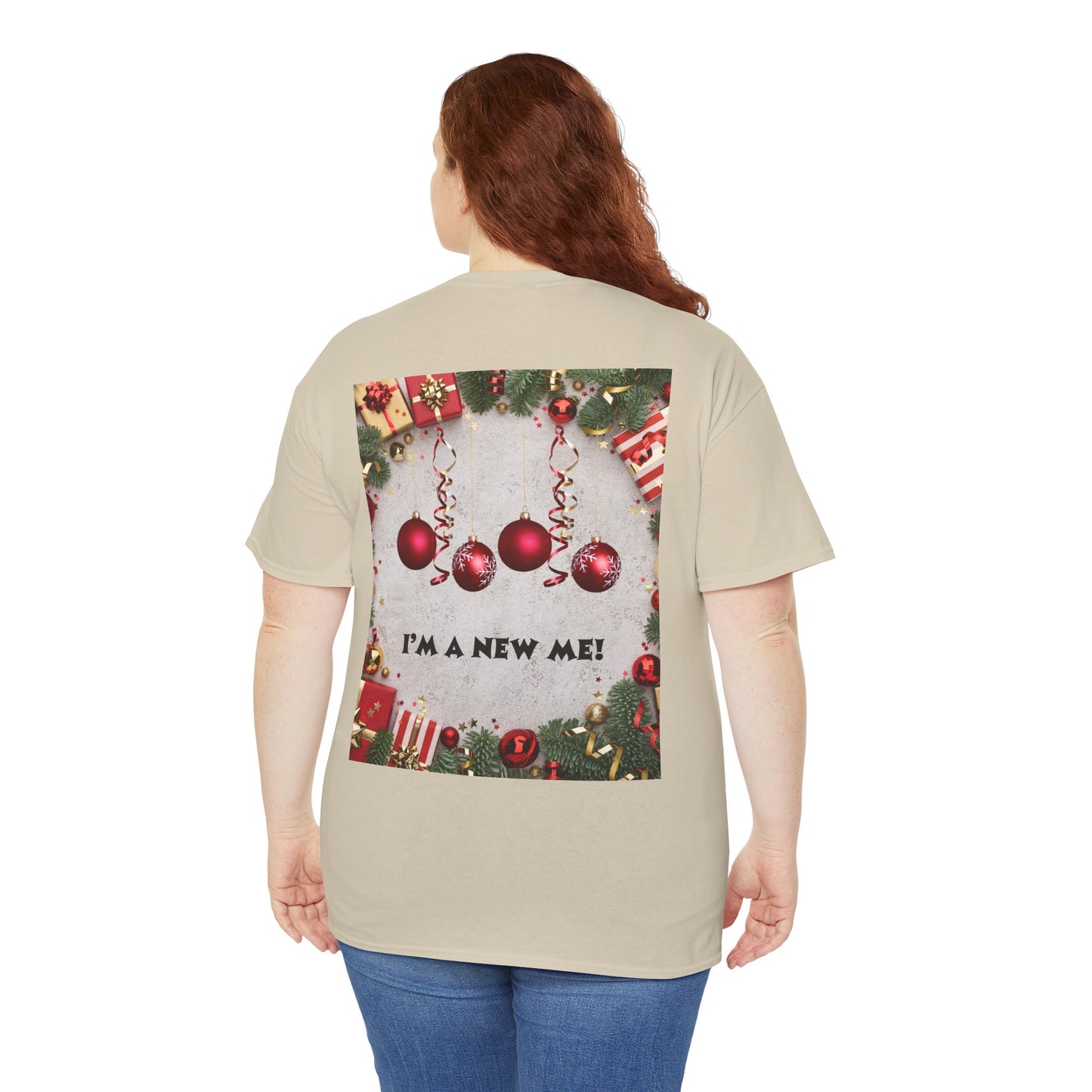 Christmas-Themed Unisex Heavy Cotton Tee, Holiday Gift, Festive Apparel, Family Gatherings, New Year Celebrations, Cute Christmas Shirt