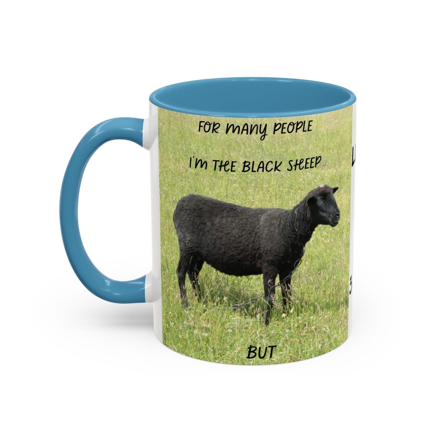BLACK SHEEP Beautiful Sheep Coffee Mug, Inspirational Luke 15:3-7 Mug, Nature Lover Gift, Faith-Based Beverage Cup, Unique Farmhouse Decor